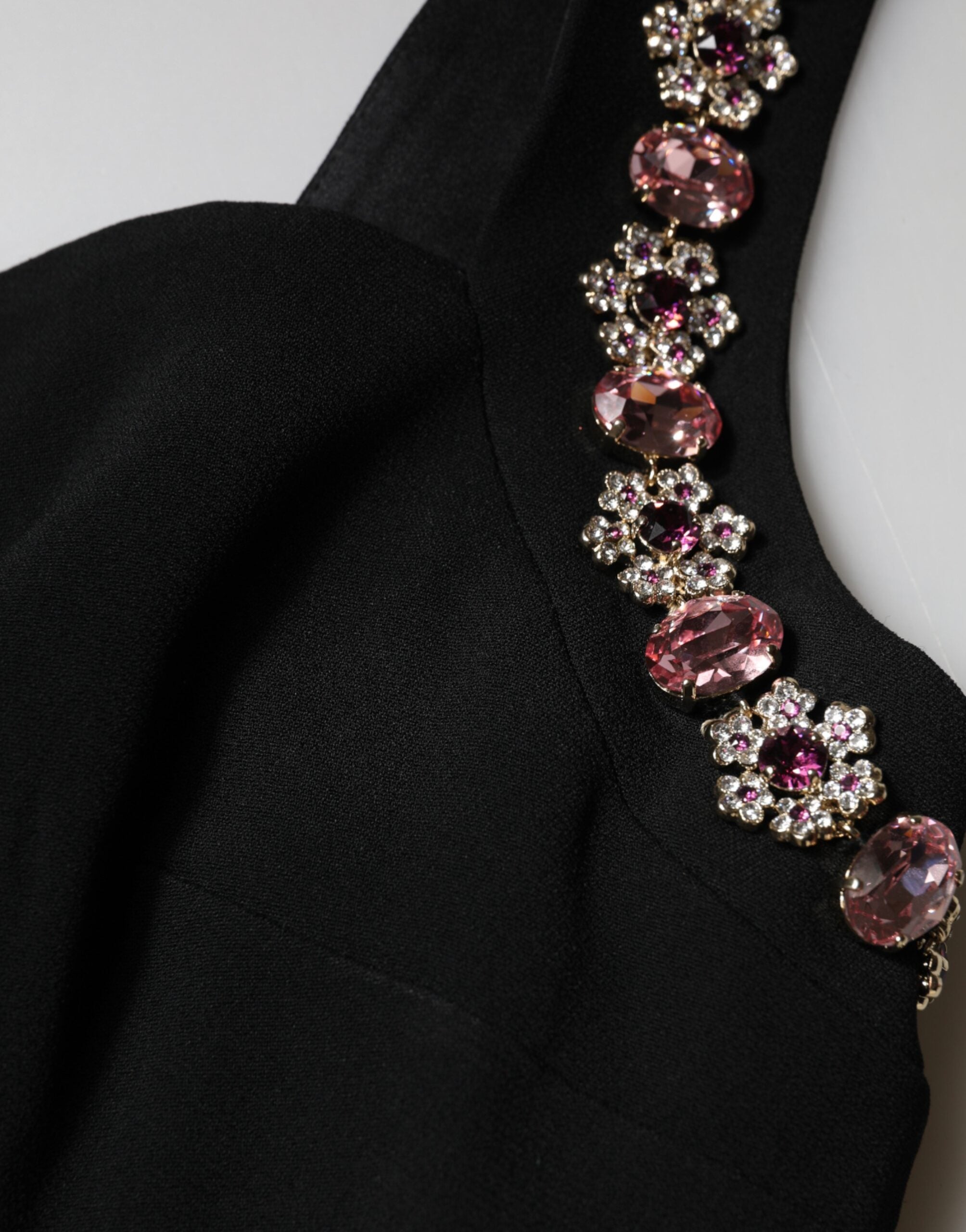 Dolce & Gabbana Black Embellished Bodycon Long Gown Dress Dolce & Gabbana