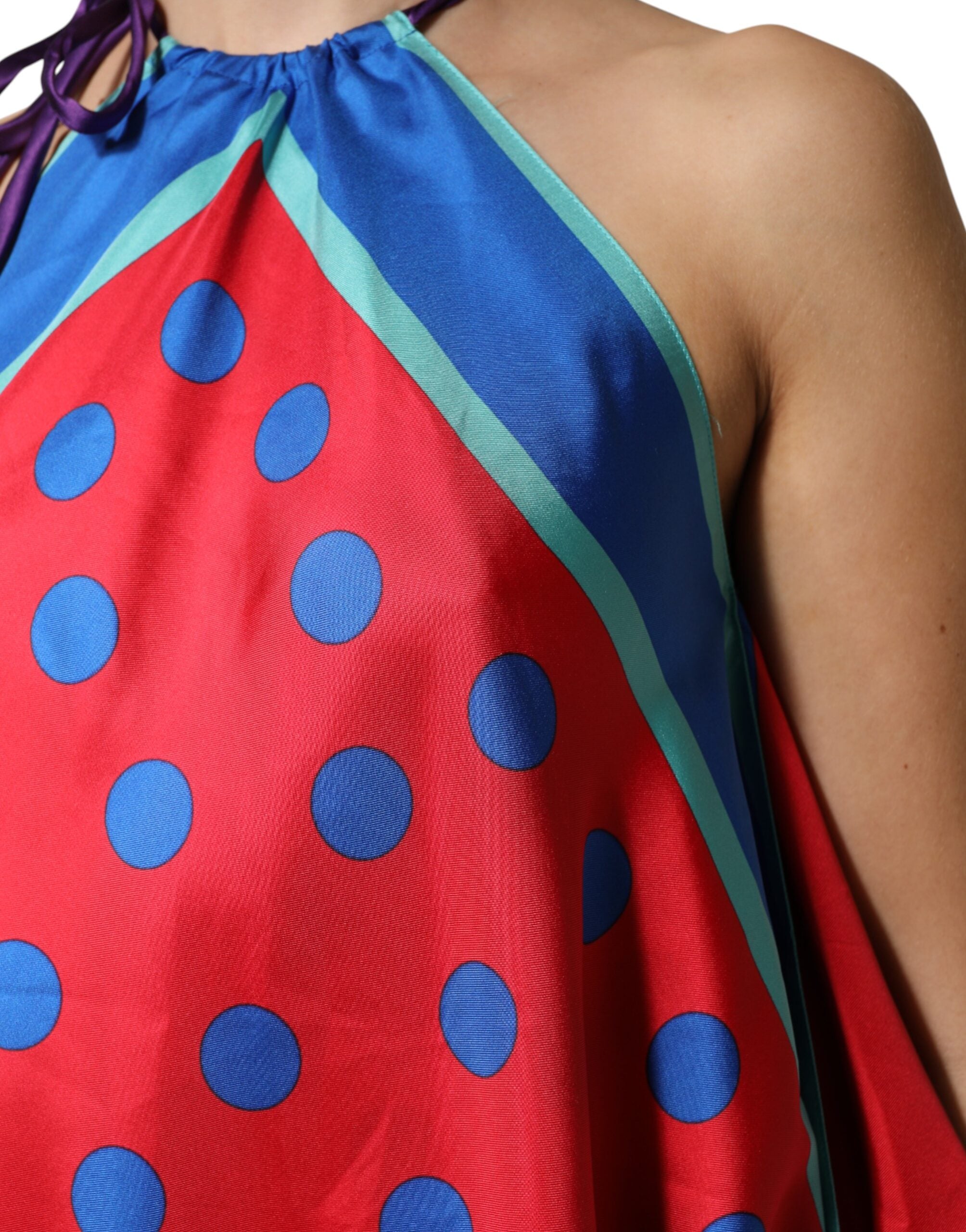 Dolce & Gabbana Multicolor Polka Dot Tie Halter Blouse  Top Dolce & Gabbana