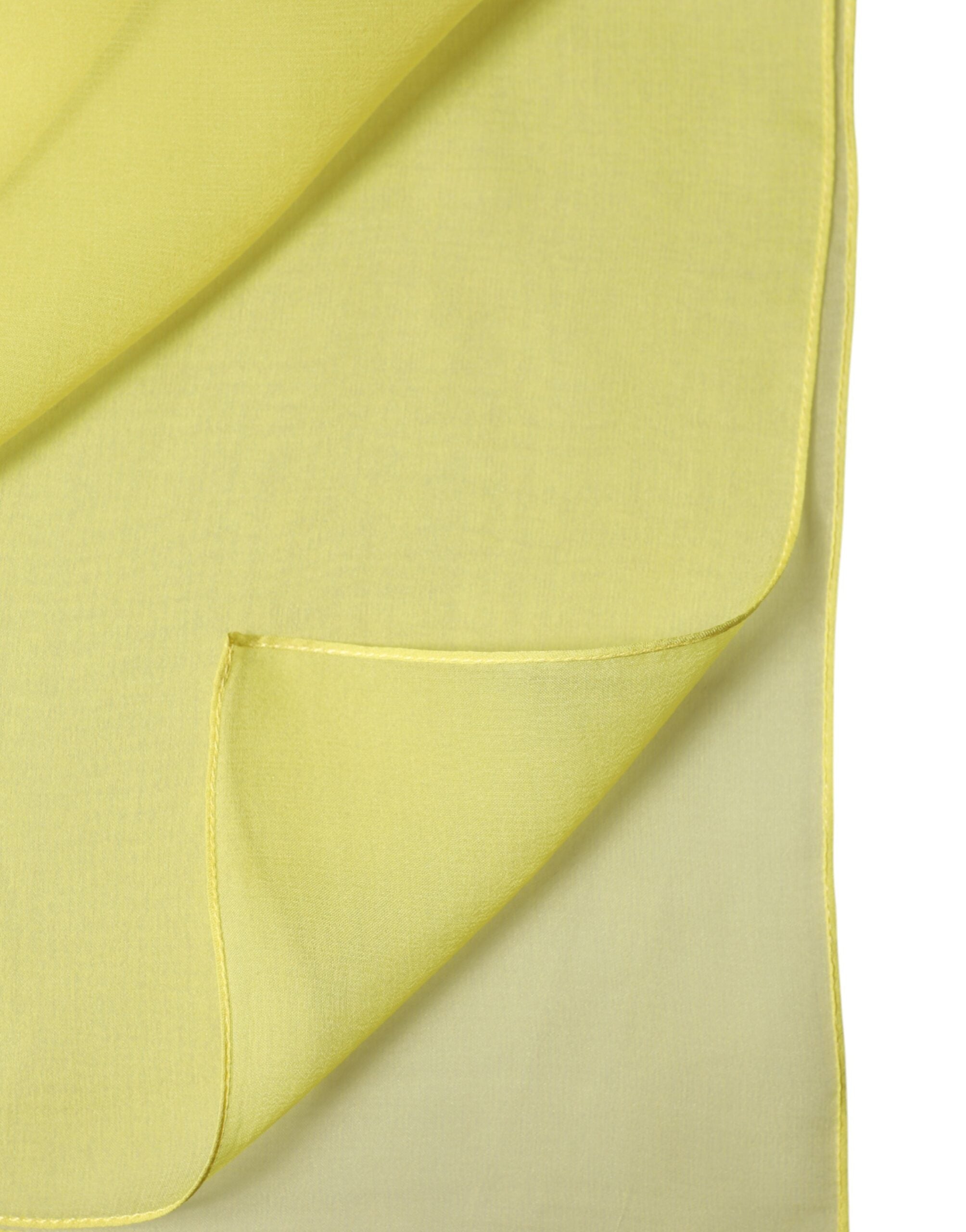 Dolce & Gabbana Yellow Stole Silk Neck Wrap Shawl Men  Scarf Dolce & Gabbana
