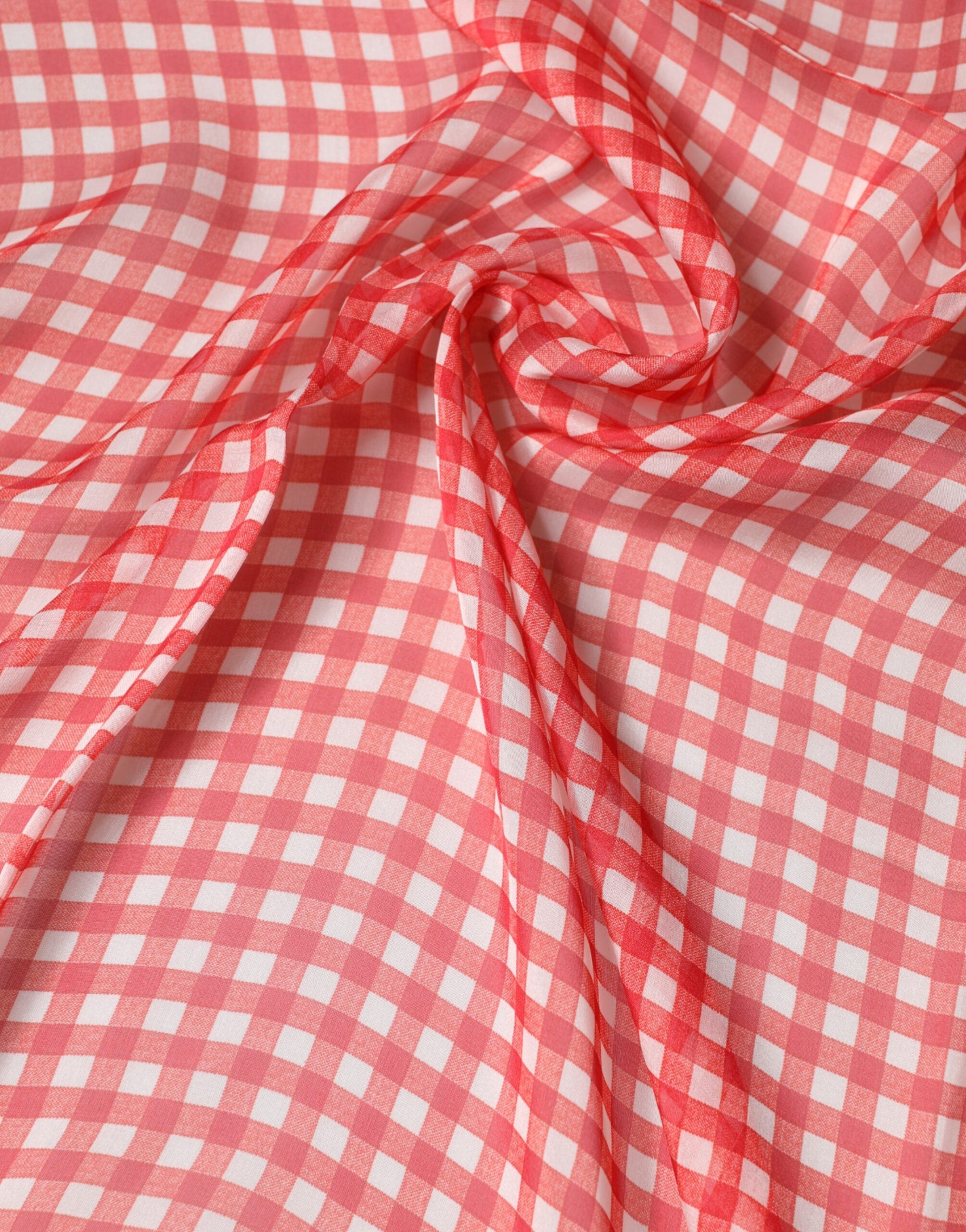 Dolce & Gabbana Red Checkered Silk Neck Wrap Shawl Scarf Dolce & Gabbana