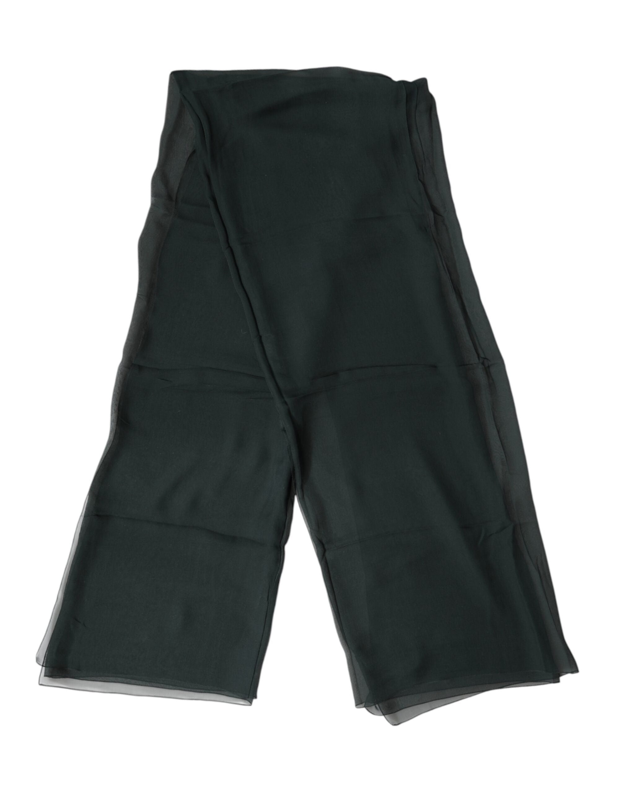 Dolce & Gabbana Dark Green Stole Silk Neck Wrap Shawl  Scarf Dolce & Gabbana