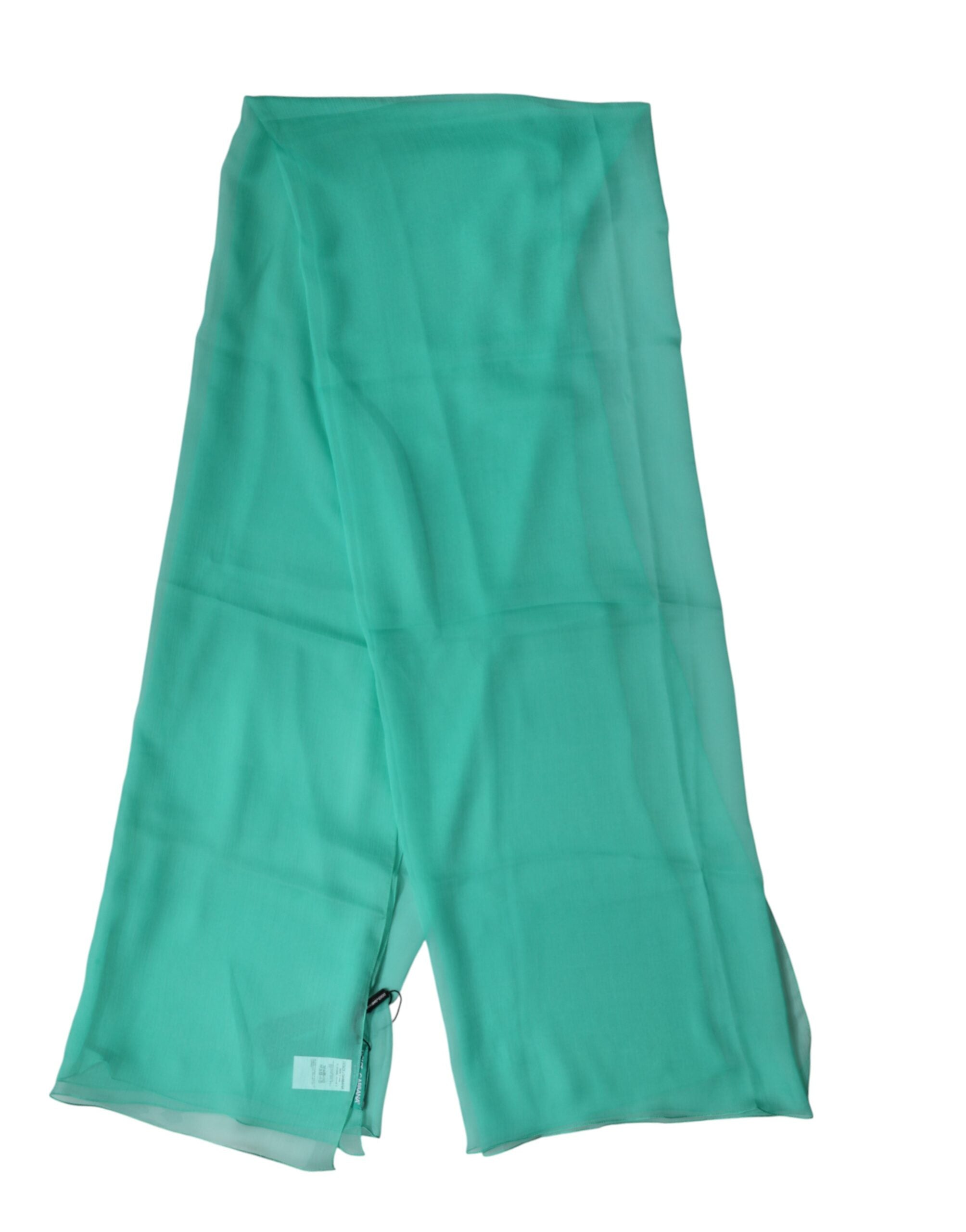 Dolce & Gabbana Teal Stole Silk Neck Wrap Shawl Men Scarf Dolce & Gabbana