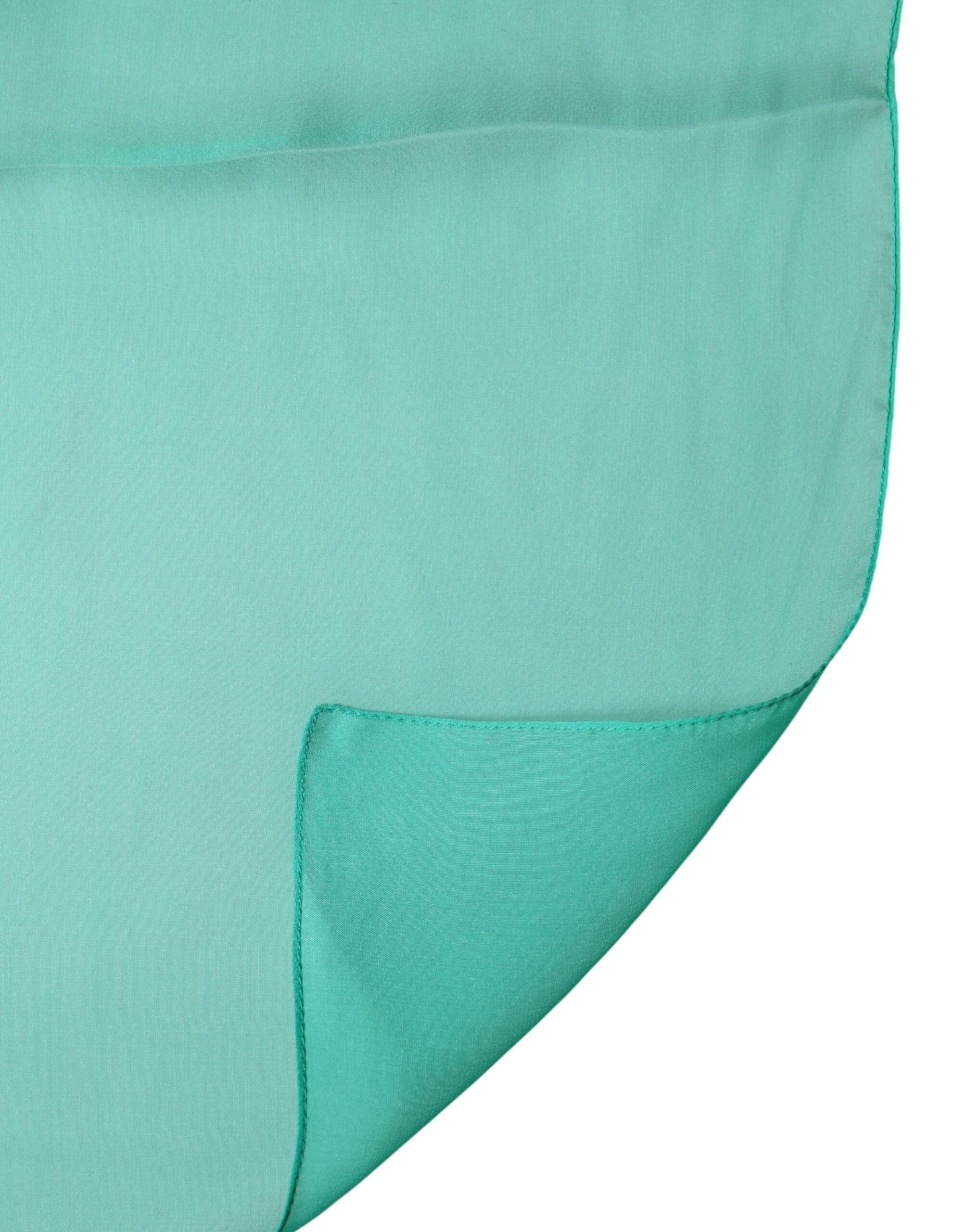 Dolce & Gabbana Green Stole Silk Neck Wrap Shawl Scarf Dolce & Gabbana