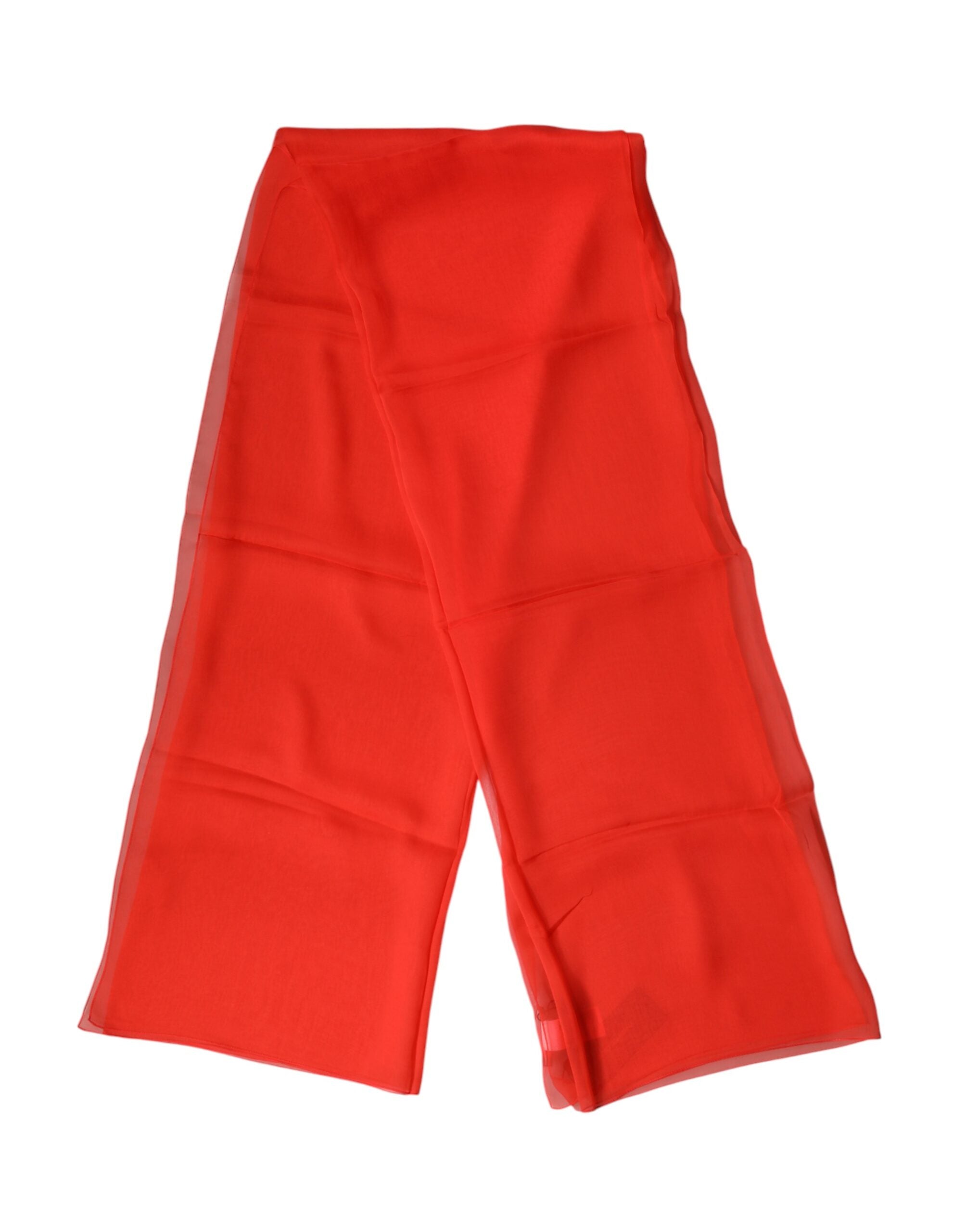 Dolce & Gabbana Red Stole Silk Neck Wrap Shawl Scarf Dolce & Gabbana