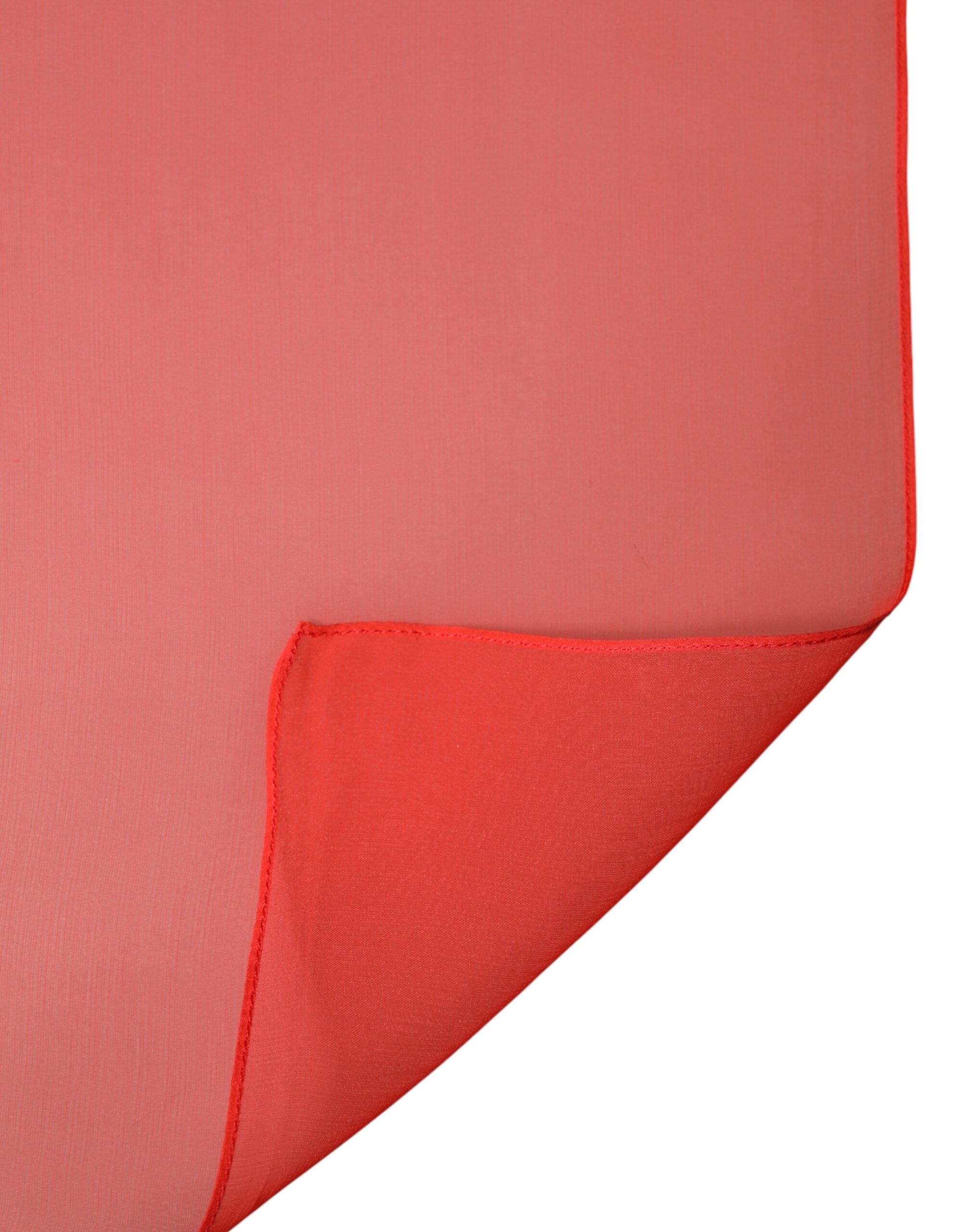 Dolce & Gabbana Red Stole Silk Neck Wrap Shawl Scarf Dolce & Gabbana