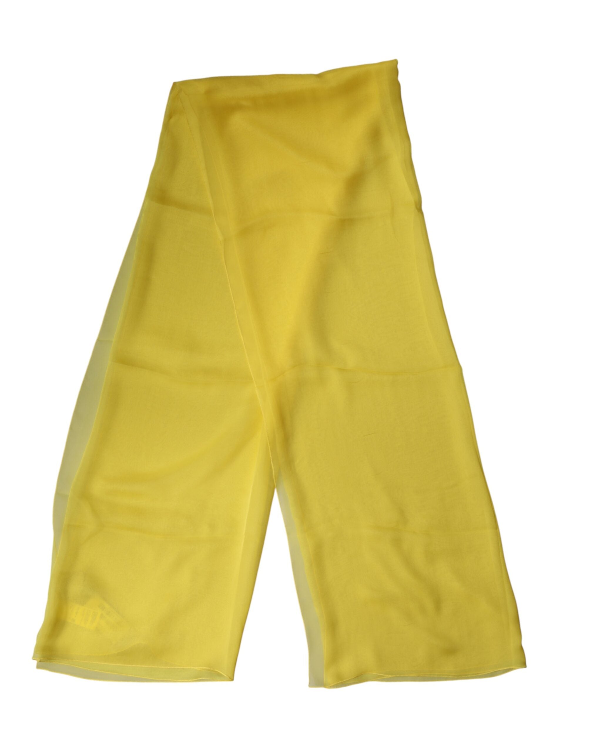 Dolce & Gabbana Yellow Silk Stole Neck Wrap Shawl Men 200cm x 130cm Scarf Dolce & Gabbana