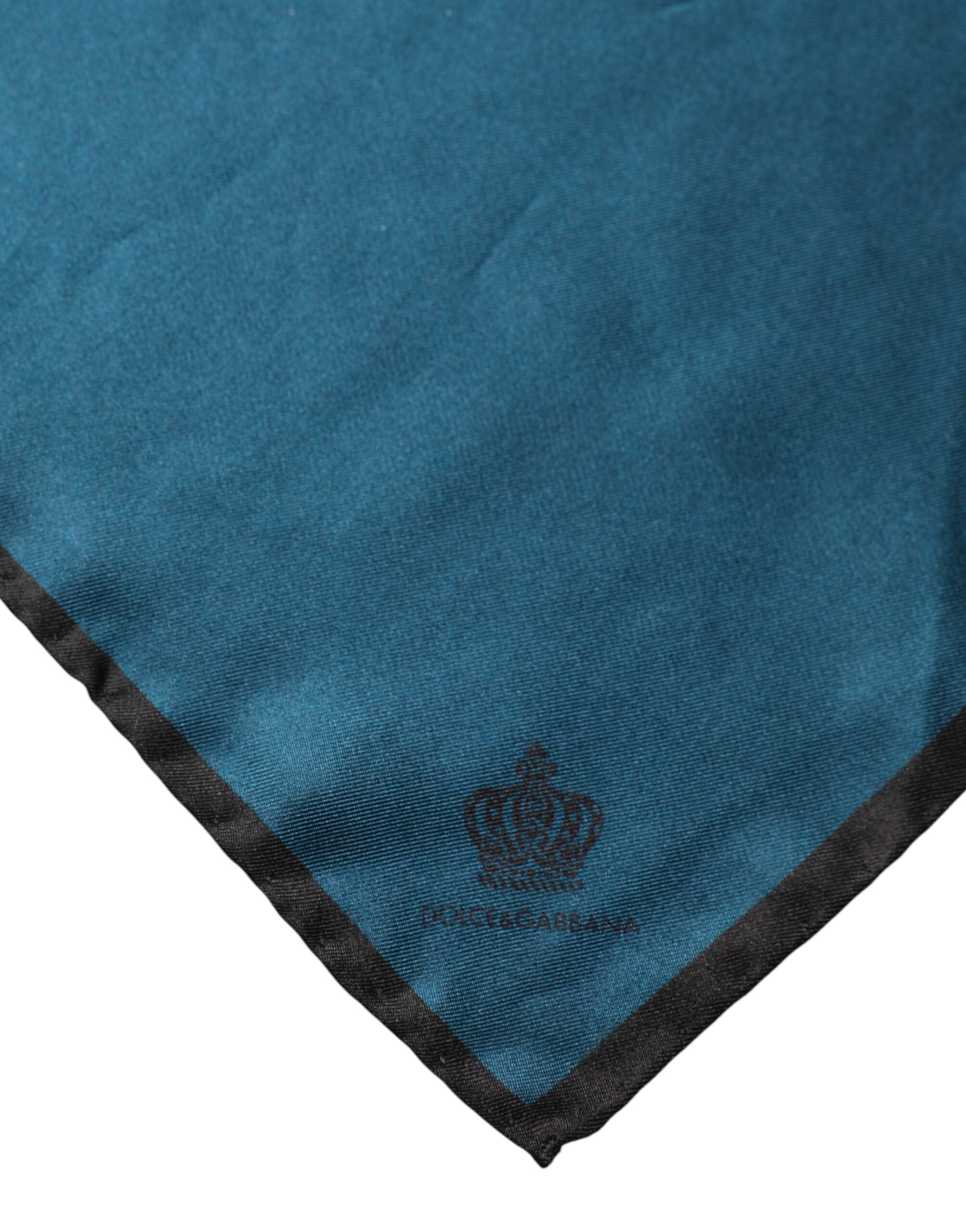 Dolce & Gabbana Blue Silk Square Pocket Handkerchief Scarf Dolce & Gabbana
