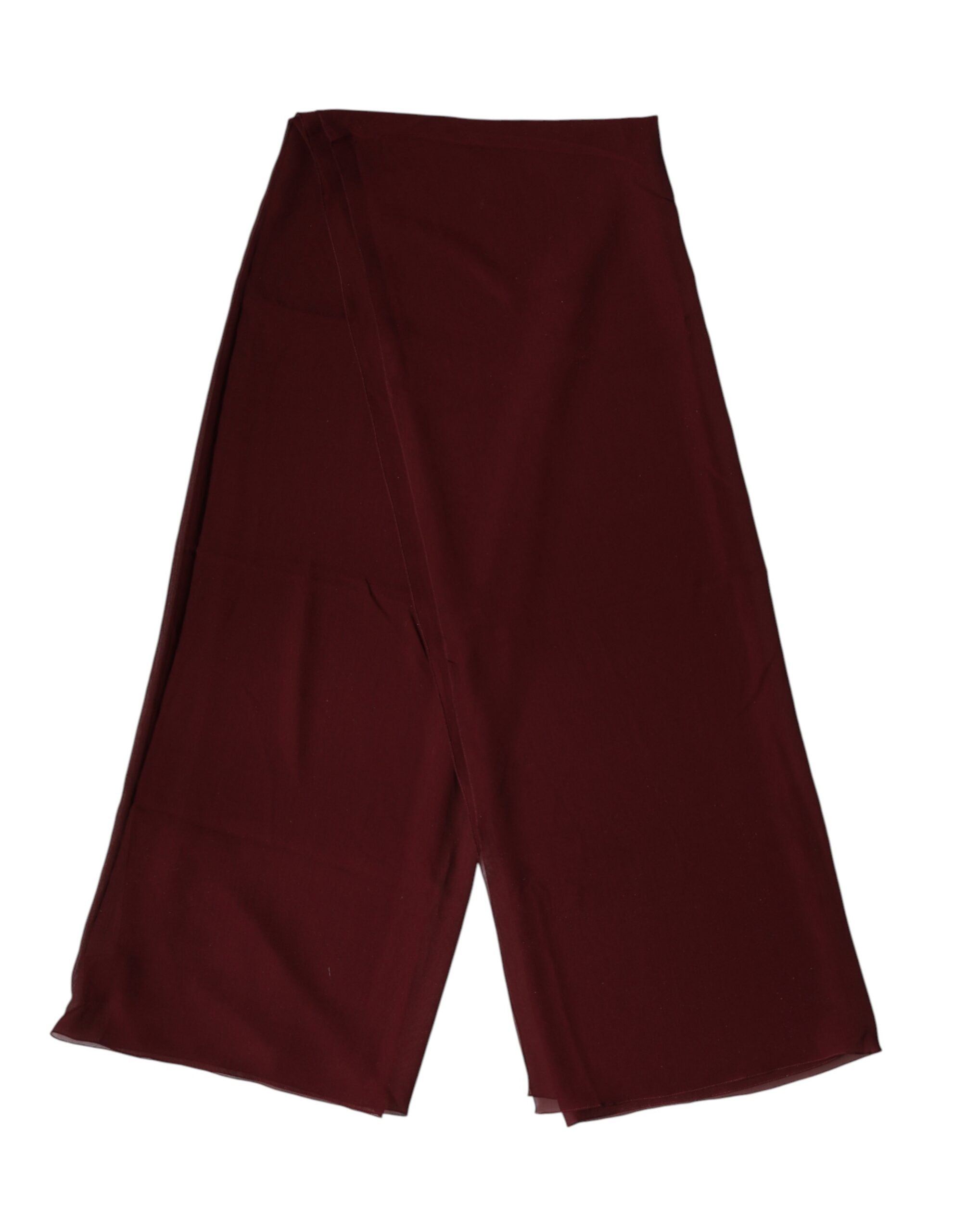 Dolce & Gabbana Maroon Silk Stole Neck Wrap Shawl Men 200cm x 130cm  Scarf Dolce & Gabbana