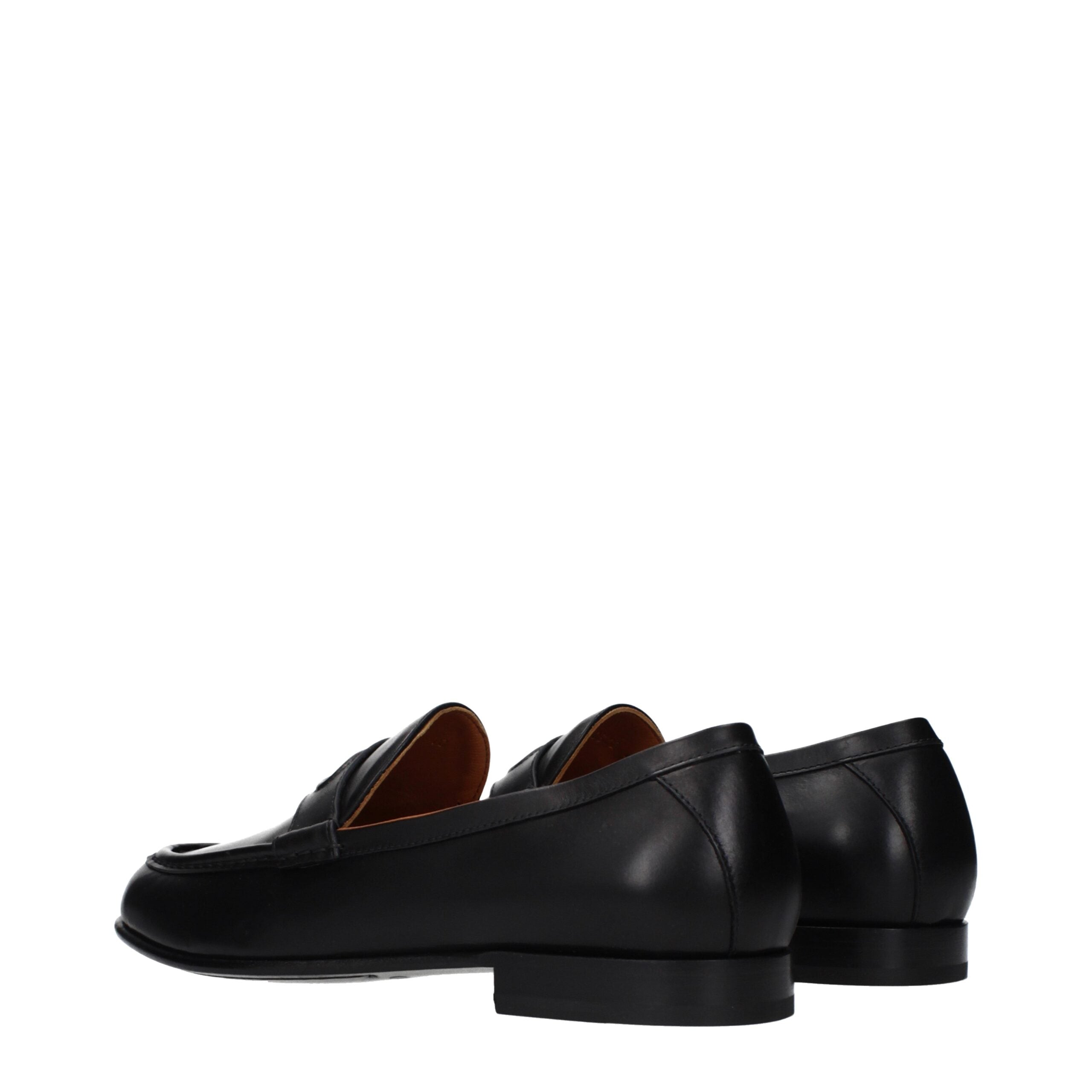 Valentino Garavani Black Leather Slip-On Loafers Valentino Garavani