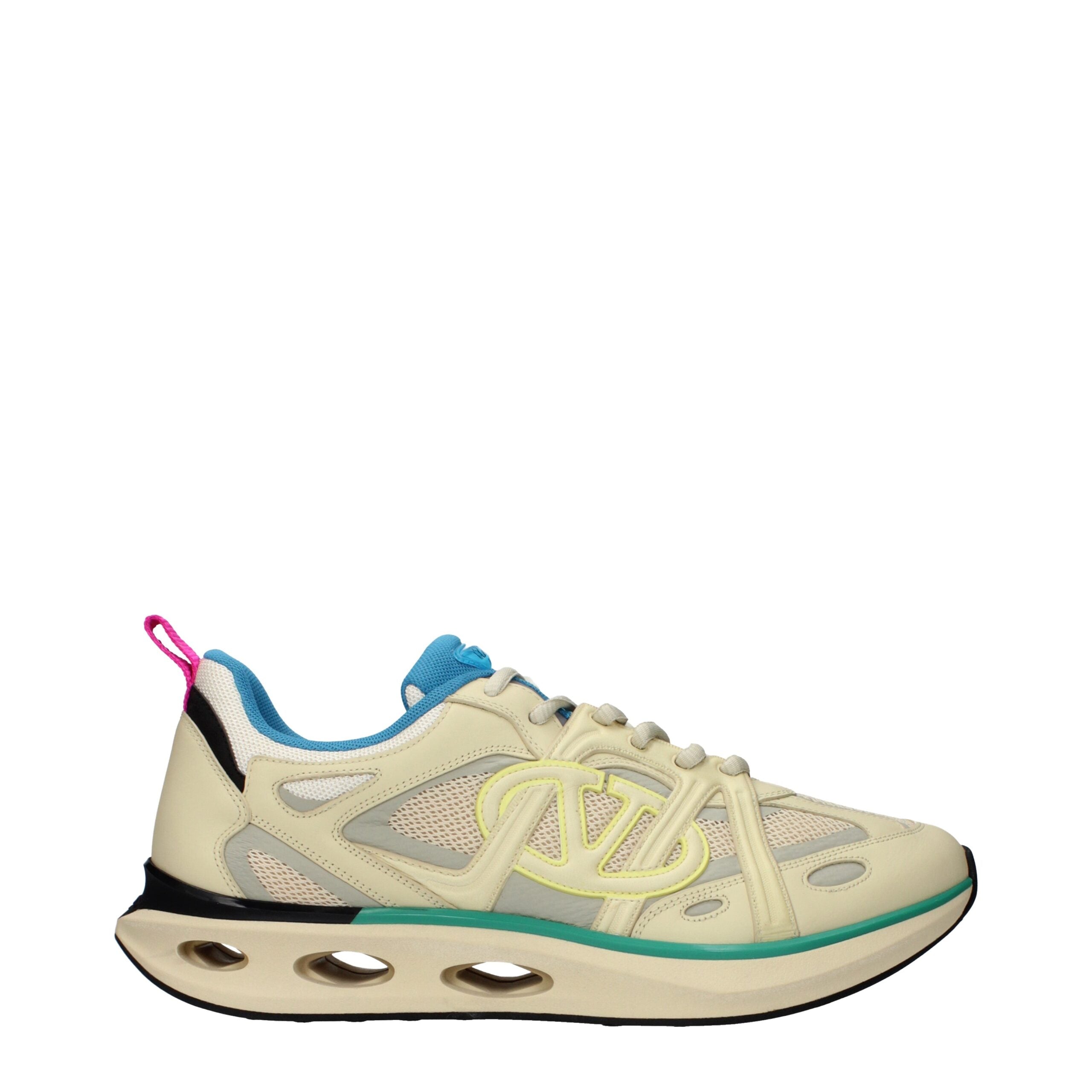 Valentino Garavani Beige Fabric Athletic Sneakers Valentino Garavani