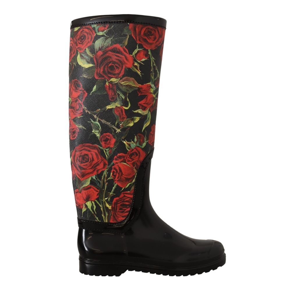 Dolce & Gabbana Black Polyvinyl Rain Boots Dolce & Gabbana