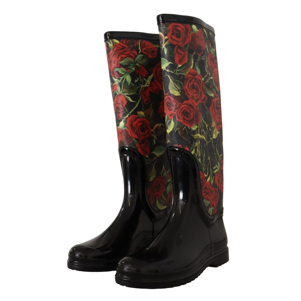 Dolce & Gabbana Black Polyvinyl Rain Boots Dolce & Gabbana