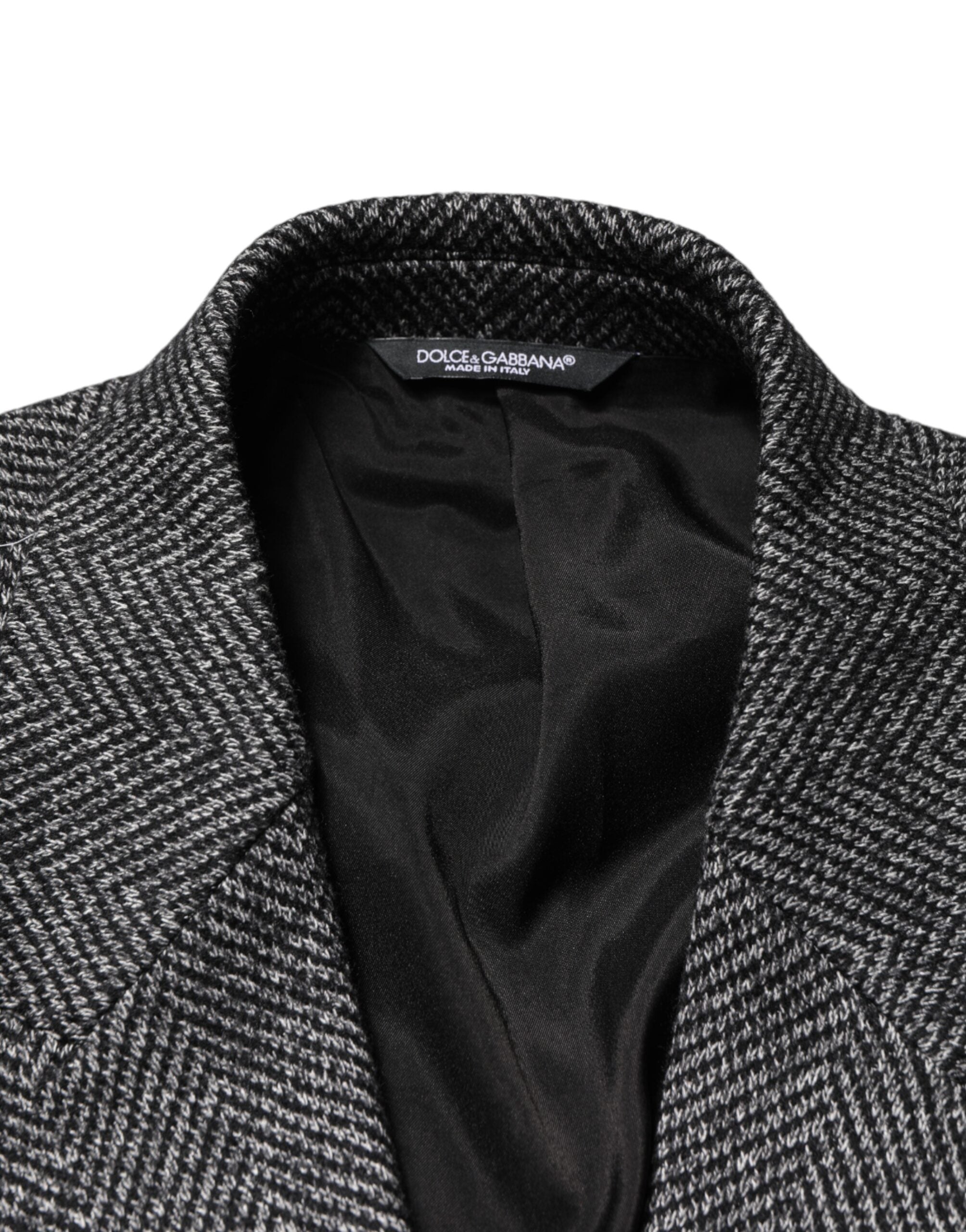 Dolce & Gabbana Gray Wool Blend Long Trench Coat Men Jacket Dolce & Gabbana