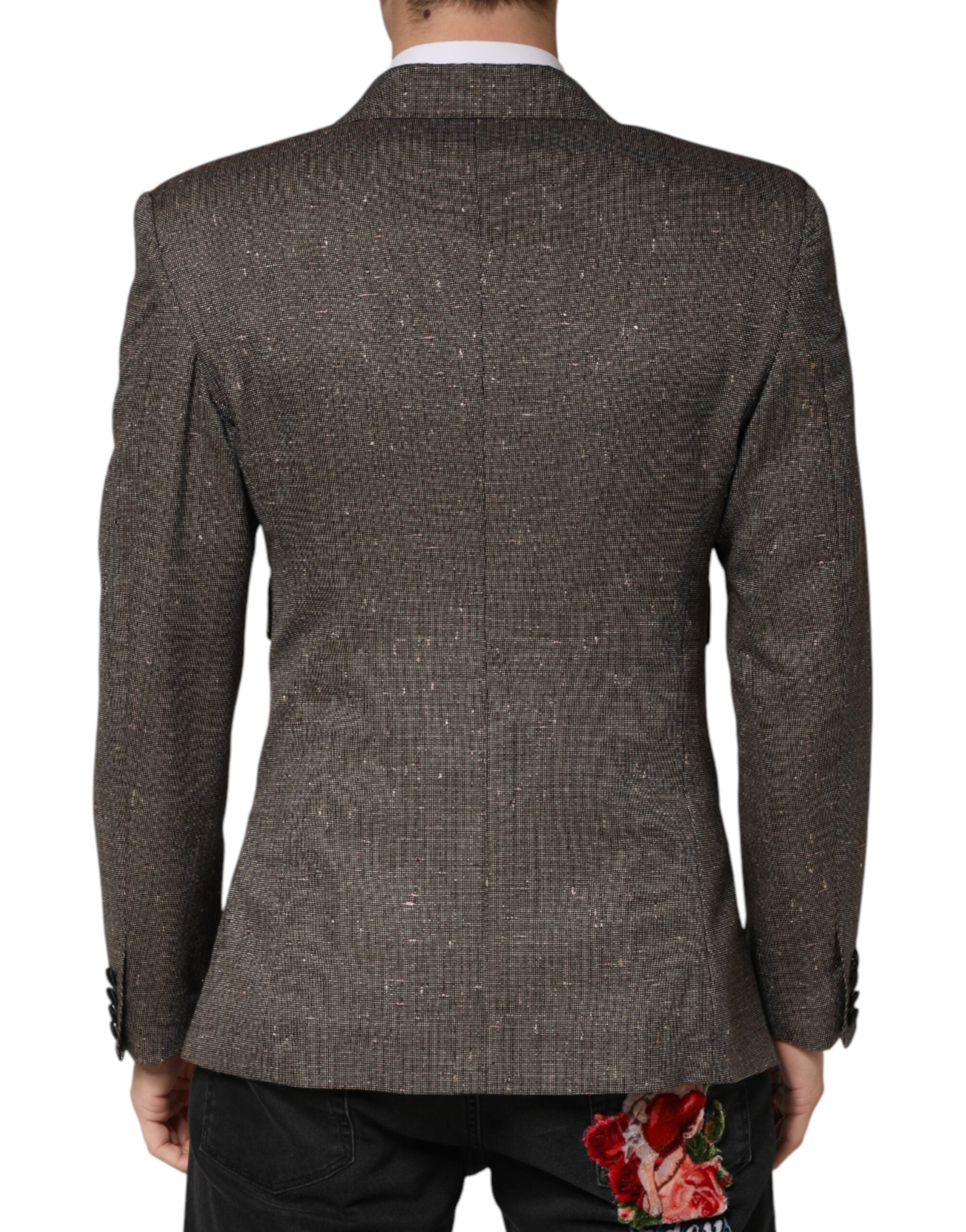 Dolce & Gabbana Gray Double Breasted 2 Button Jacket Blazer Dolce & Gabbana
