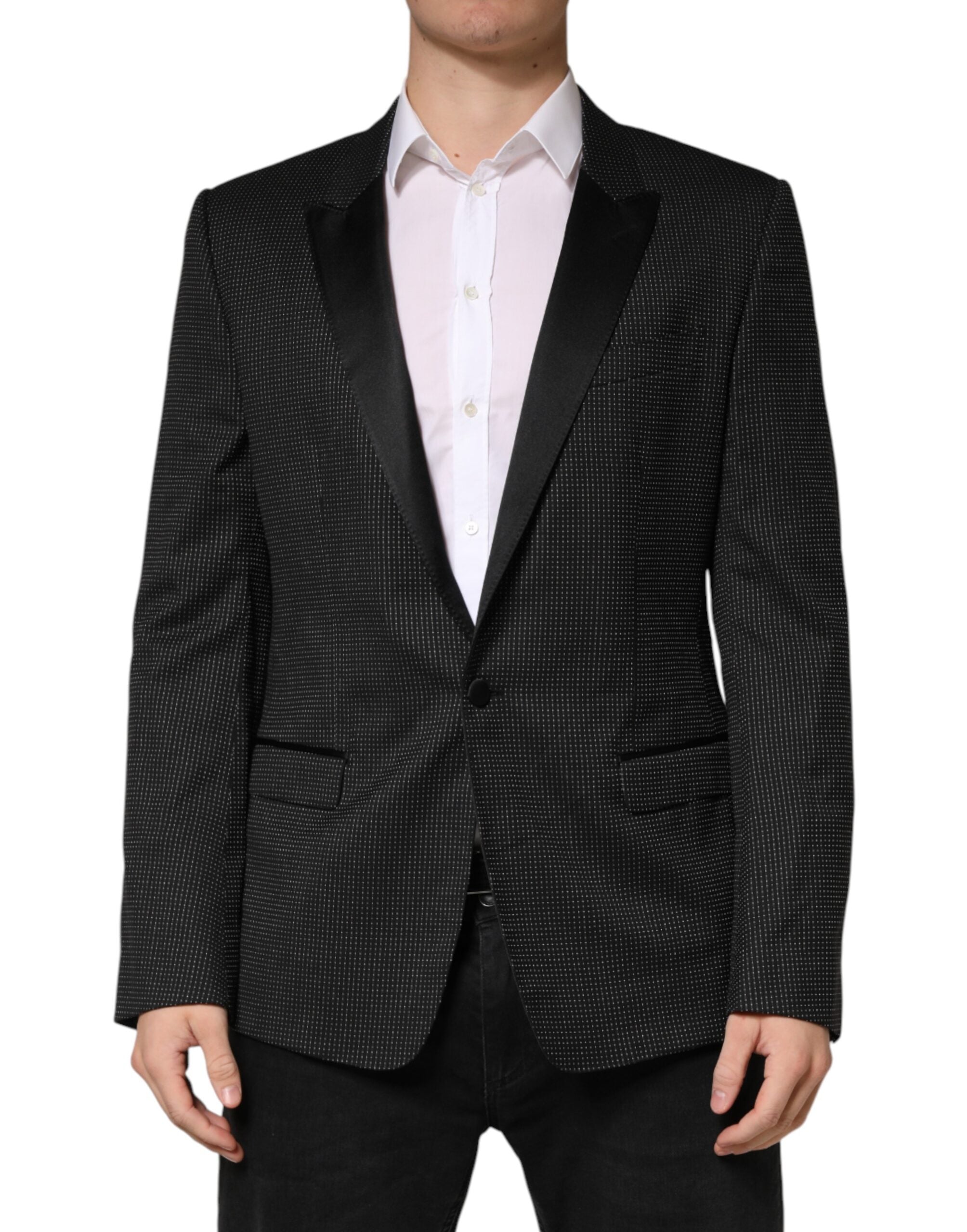 Dolce & Gabbana Black Fantasy Single Breasted Jacket Blazer Dolce & Gabbana