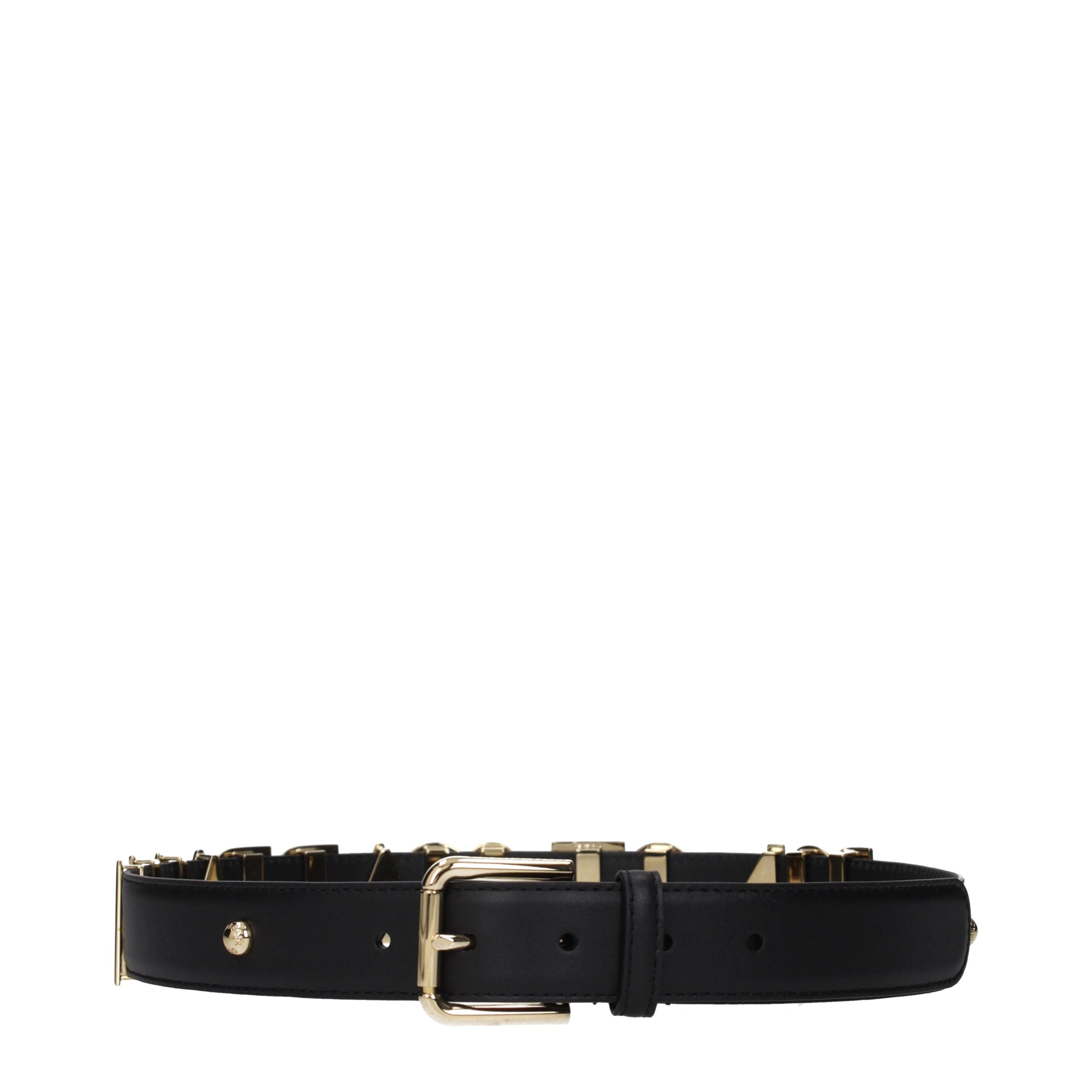 Dolce & Gabbana Black Leather Regular Belt Dolce & Gabbana