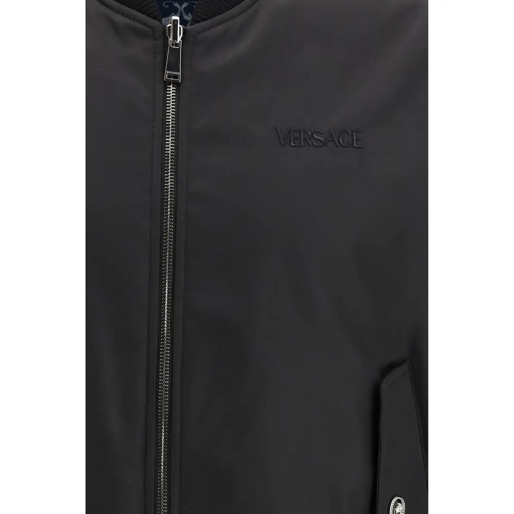 Versace Black Polyamide Jacket Versace