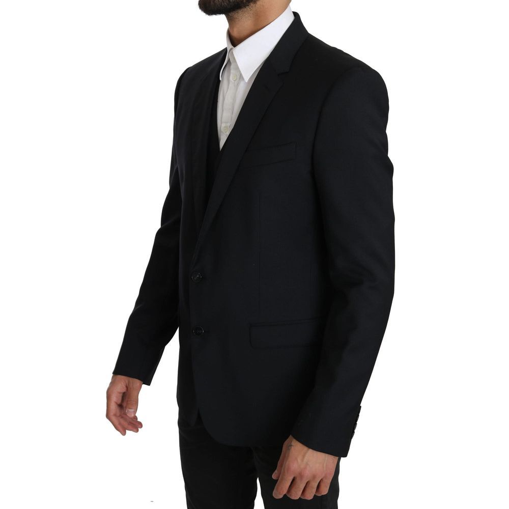 Dolce & Gabbana Blue Viscose Two-Piece Suit Dolce & Gabbana