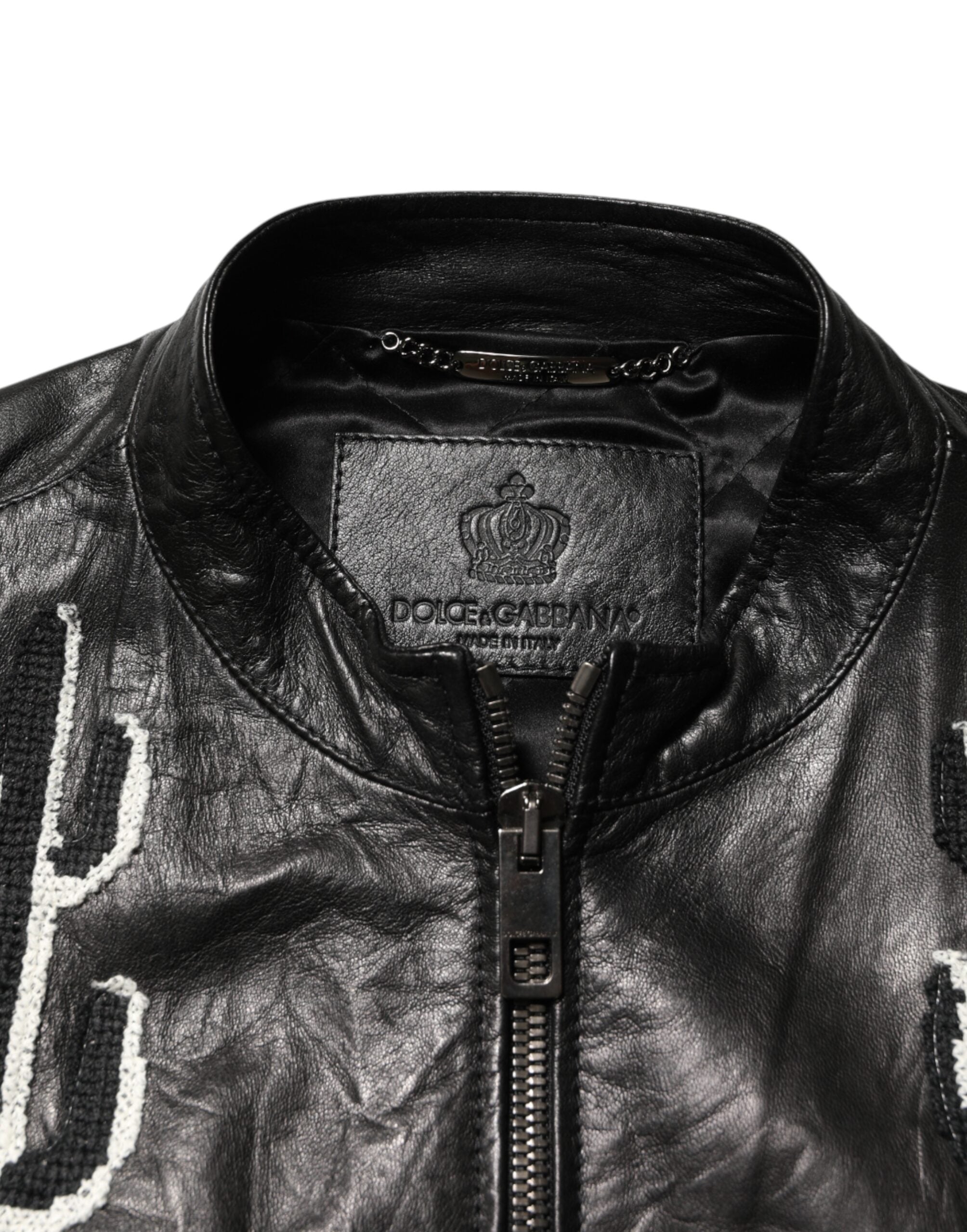 Dolce & Gabbana Black Guns n' Roses FullZip Men Biker Jacket Dolce & Gabbana