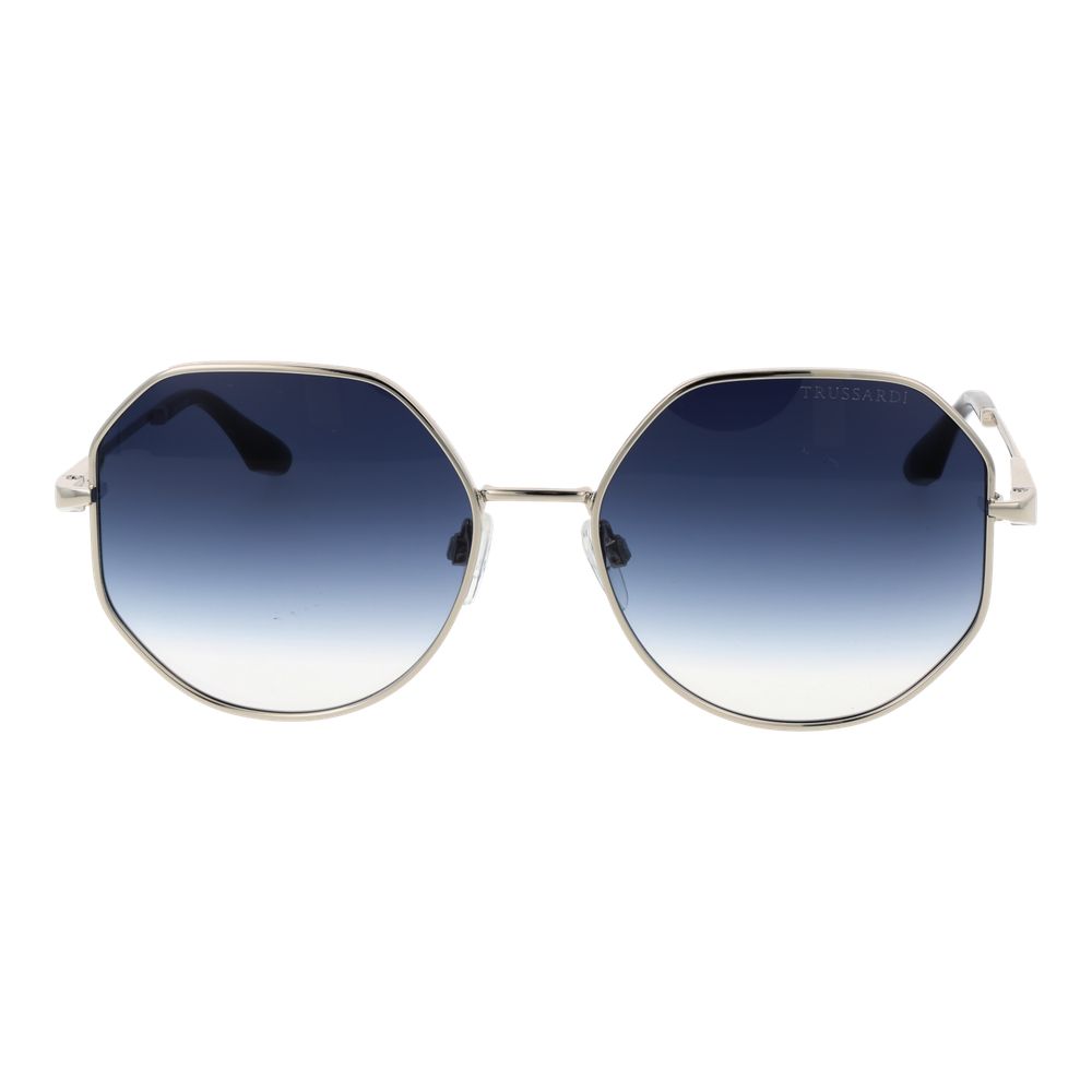 Trussardi Silver Metal Sunglasses Trussardi