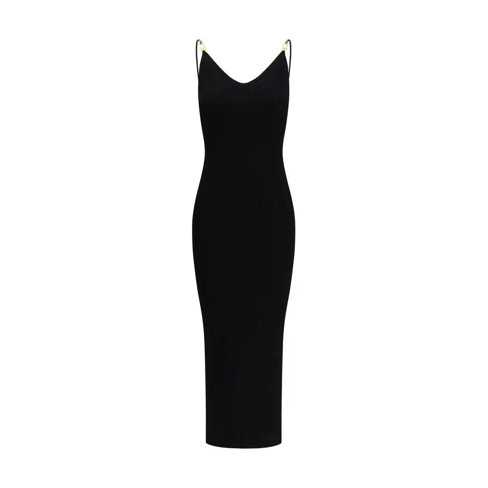 Versace Black Viscose Casual Dress Versace