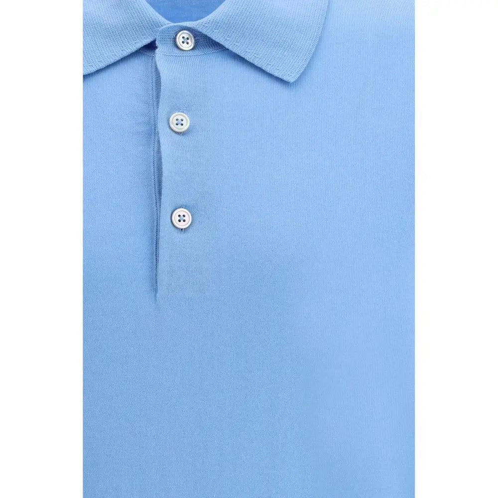 Tom Ford Blue Cotton Polo Shirt Tom Ford