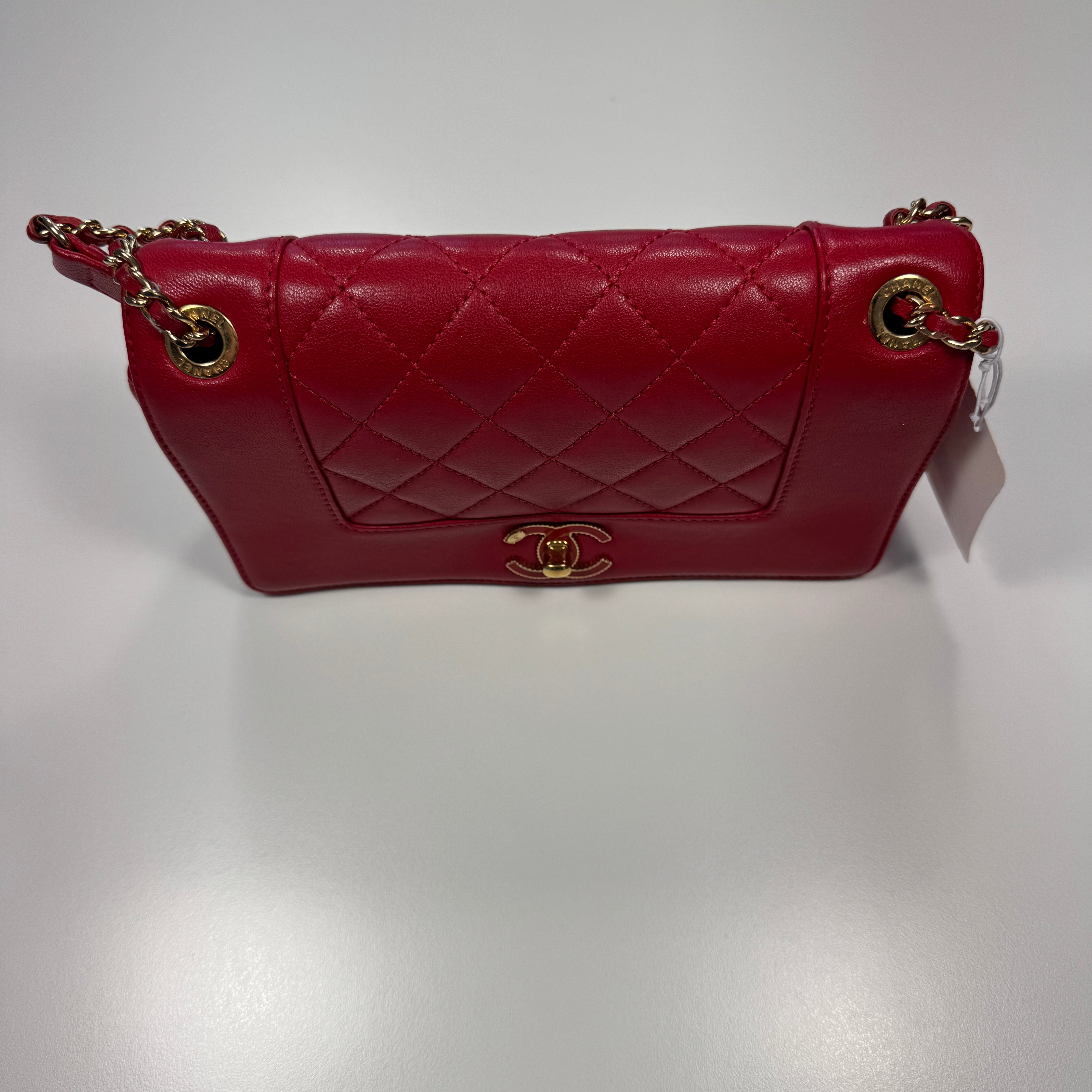 Chanel Burgundy Sheepskin Quilted Leather Mademoiselle Flap Bag LeMarca