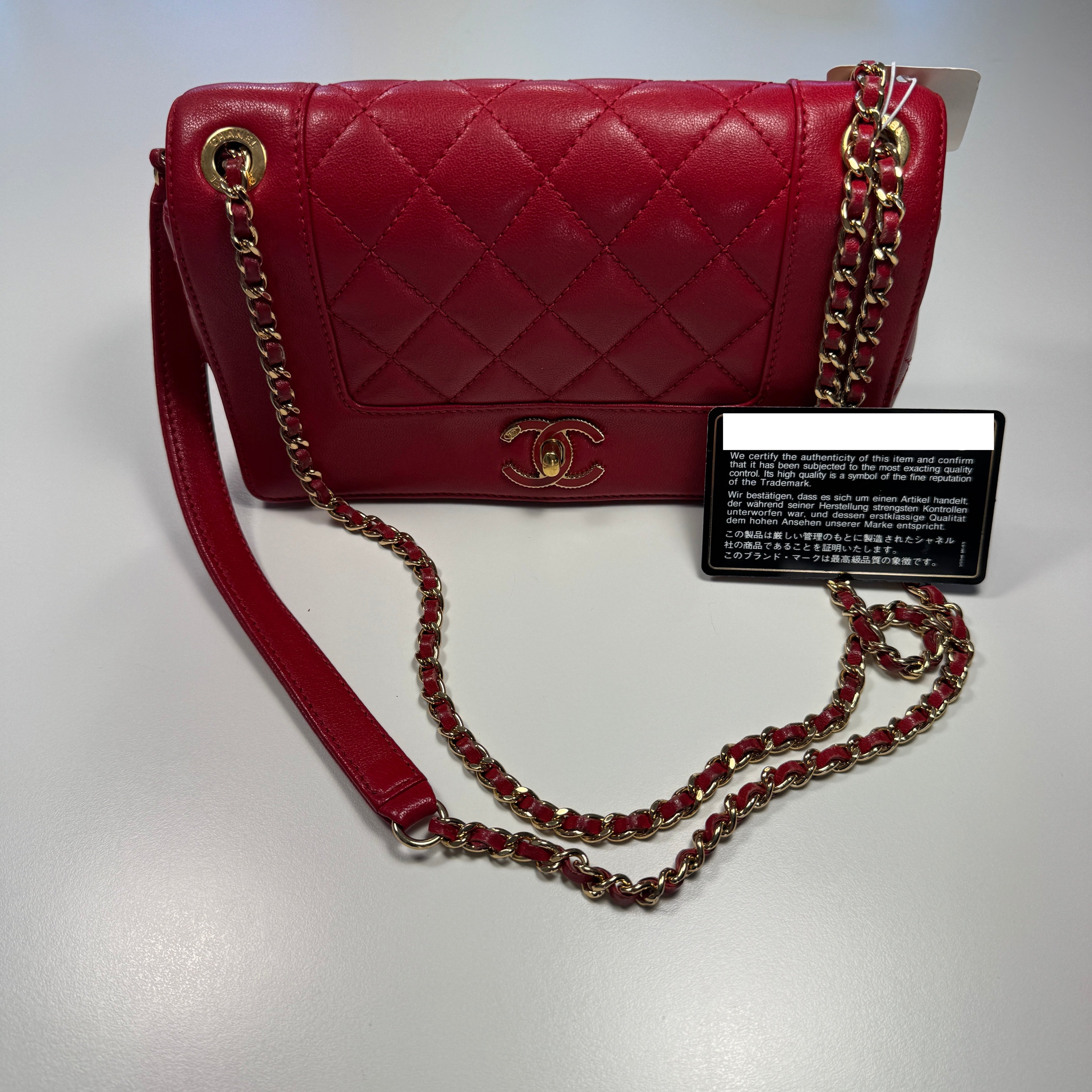 Chanel Burgundy Sheepskin Quilted Leather Mademoiselle Flap Bag LeMarca