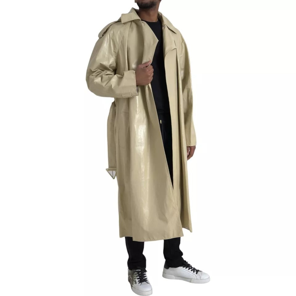 Bottega Veneta trench coats for men in black, product view 3