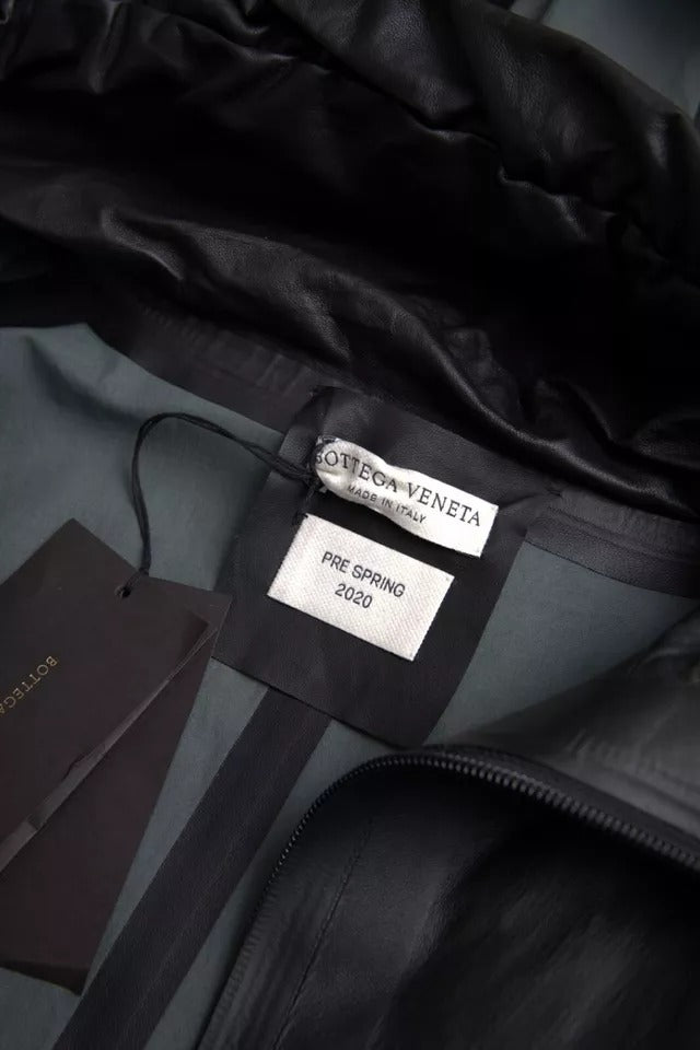 Bottega Veneta trench coats for men in black, product view 7