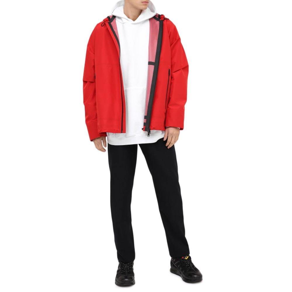 Bottega Veneta shell jackets for men in red, product view 4