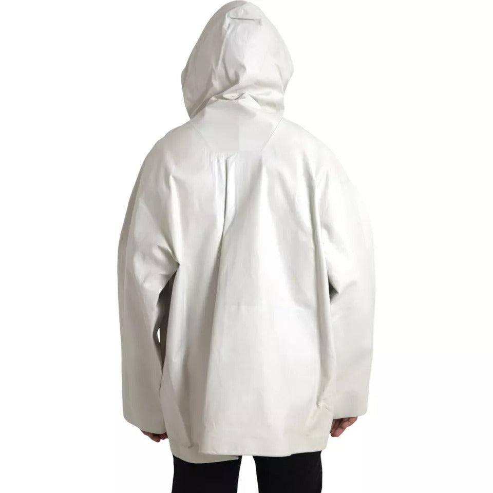 Bottega Veneta rain coats for men in white, product view 3