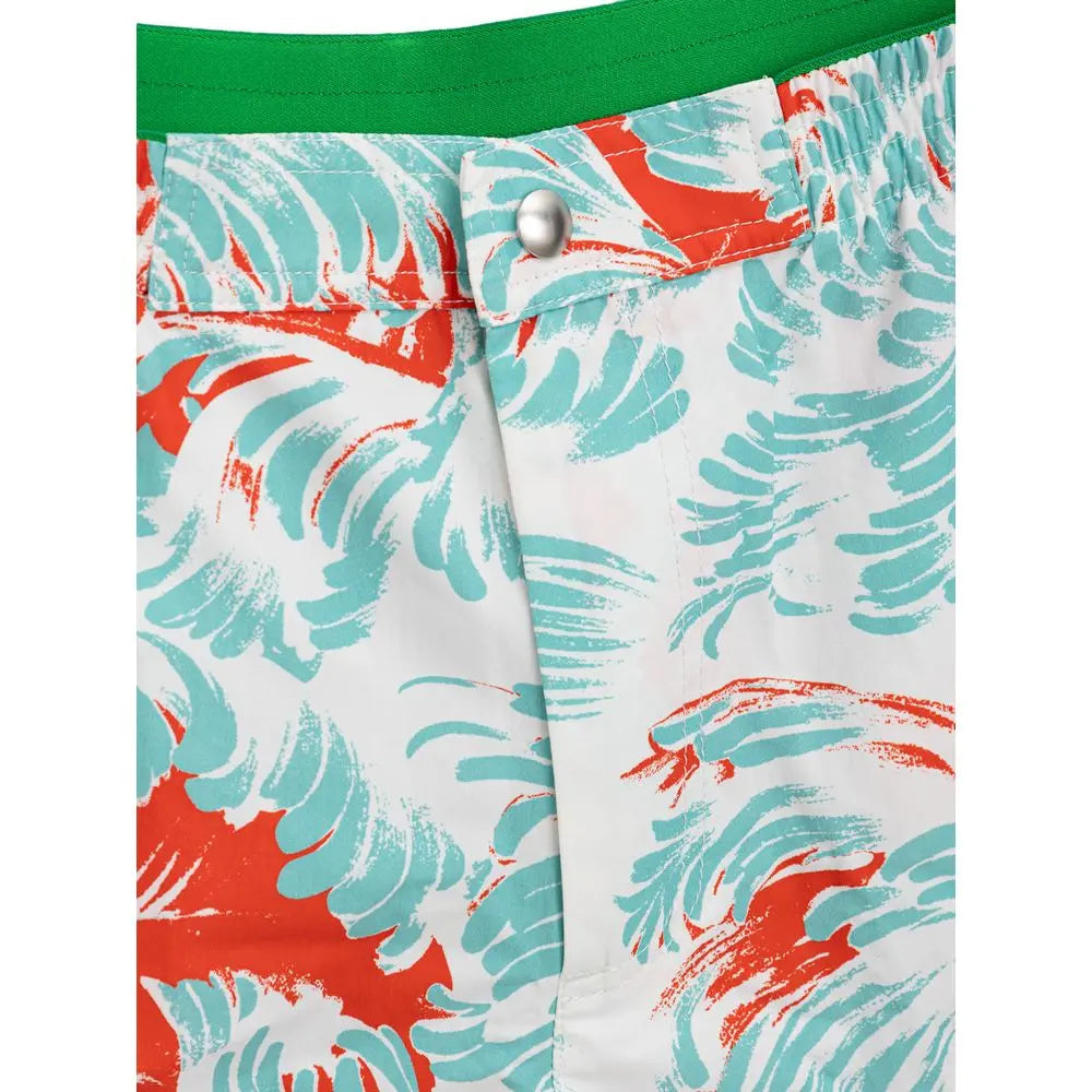 Bottega Veneta swim shorts for men in white, product view 3