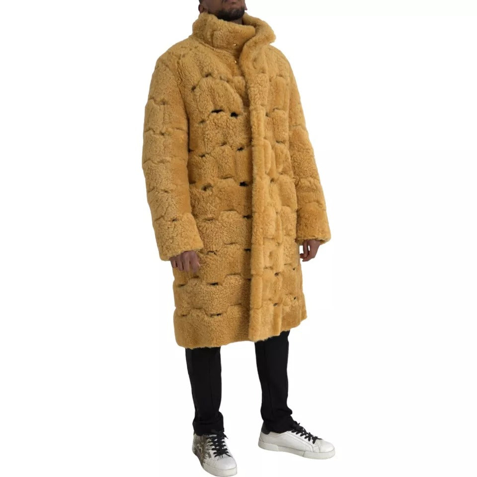 Bottega Veneta full-length jackets for men in yellow, product view 3