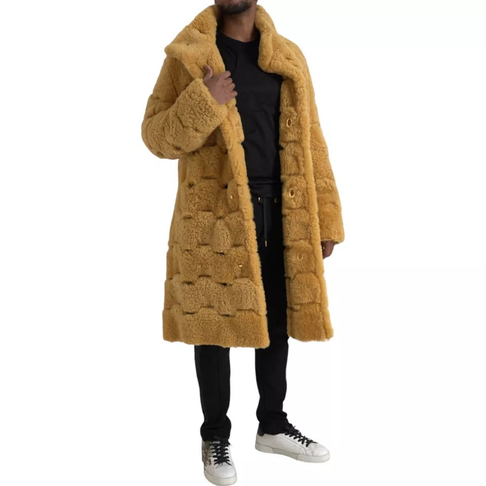 Bottega Veneta full-length jackets for men in yellow, product view 4