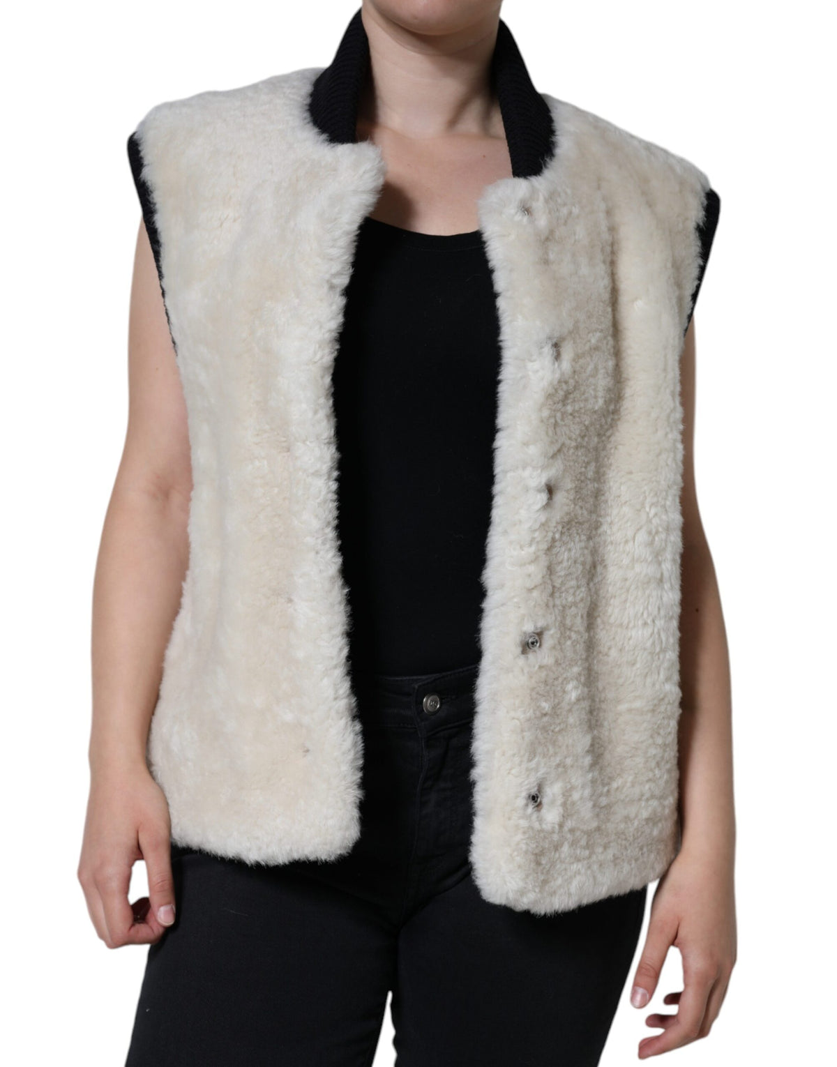 Burberry sleeveless jacket for women in white, product view 8