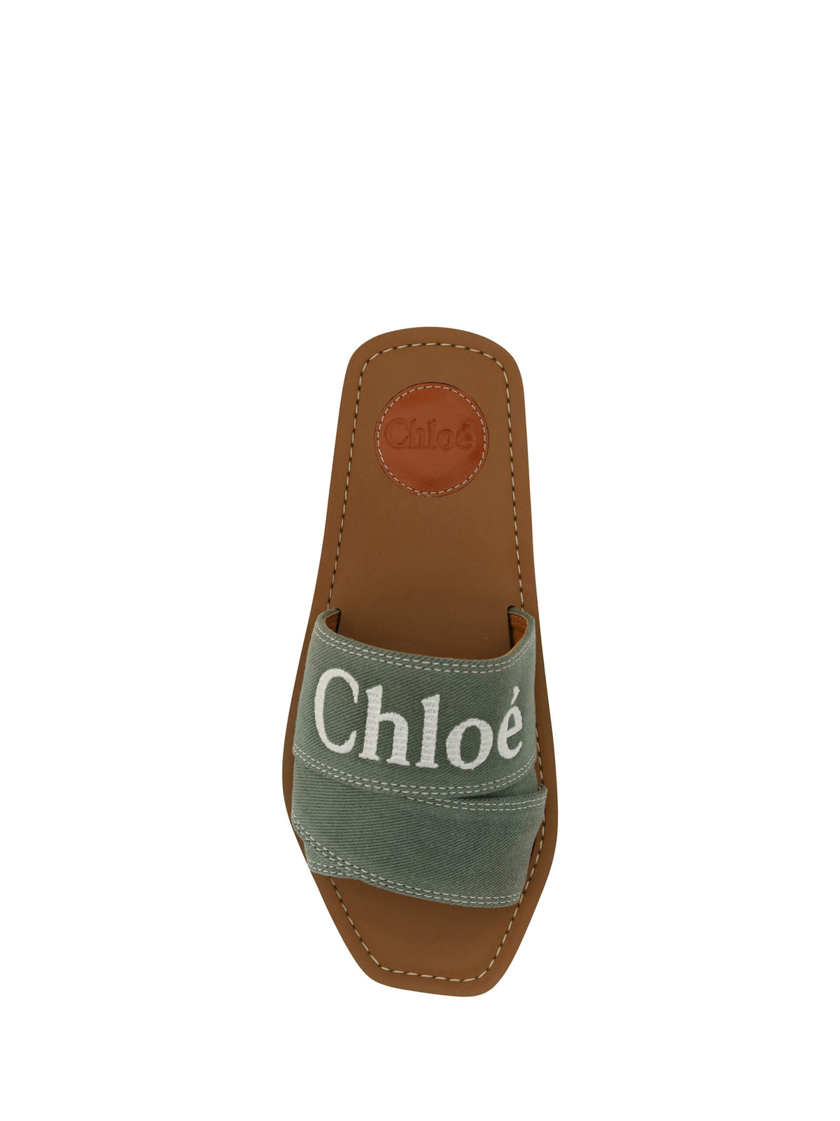 Chloé slippers for women in green, product view 4