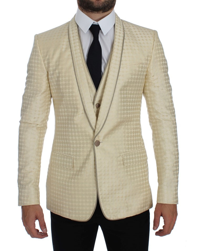 Dolce & Gabbana two-piece suits for men in beige, product view 1