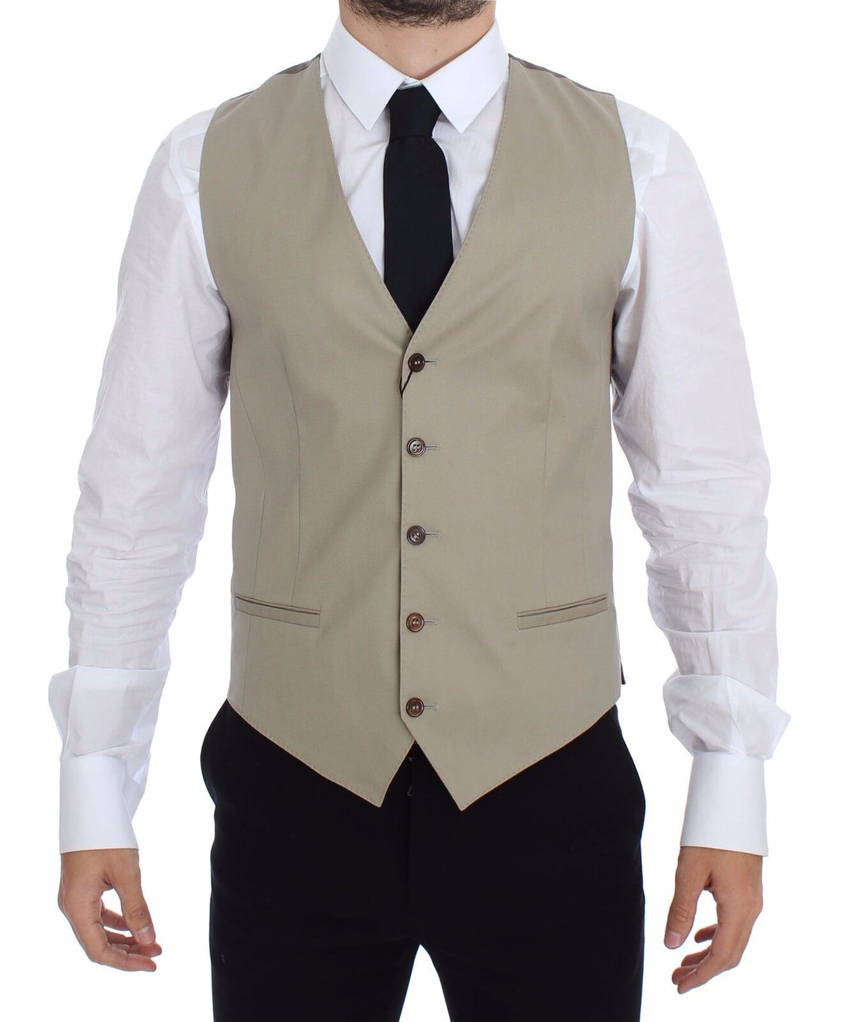 Dolce & Gabbana waistcoats for men in beige, product view 1