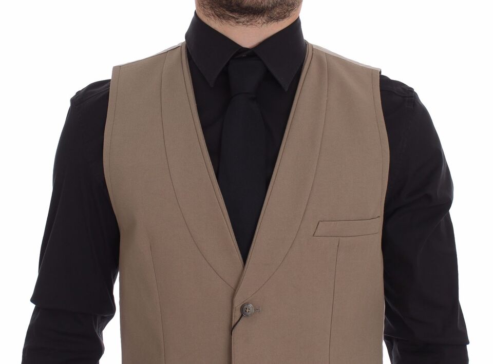 Dolce & Gabbana waistcoats for men in beige, product view 2