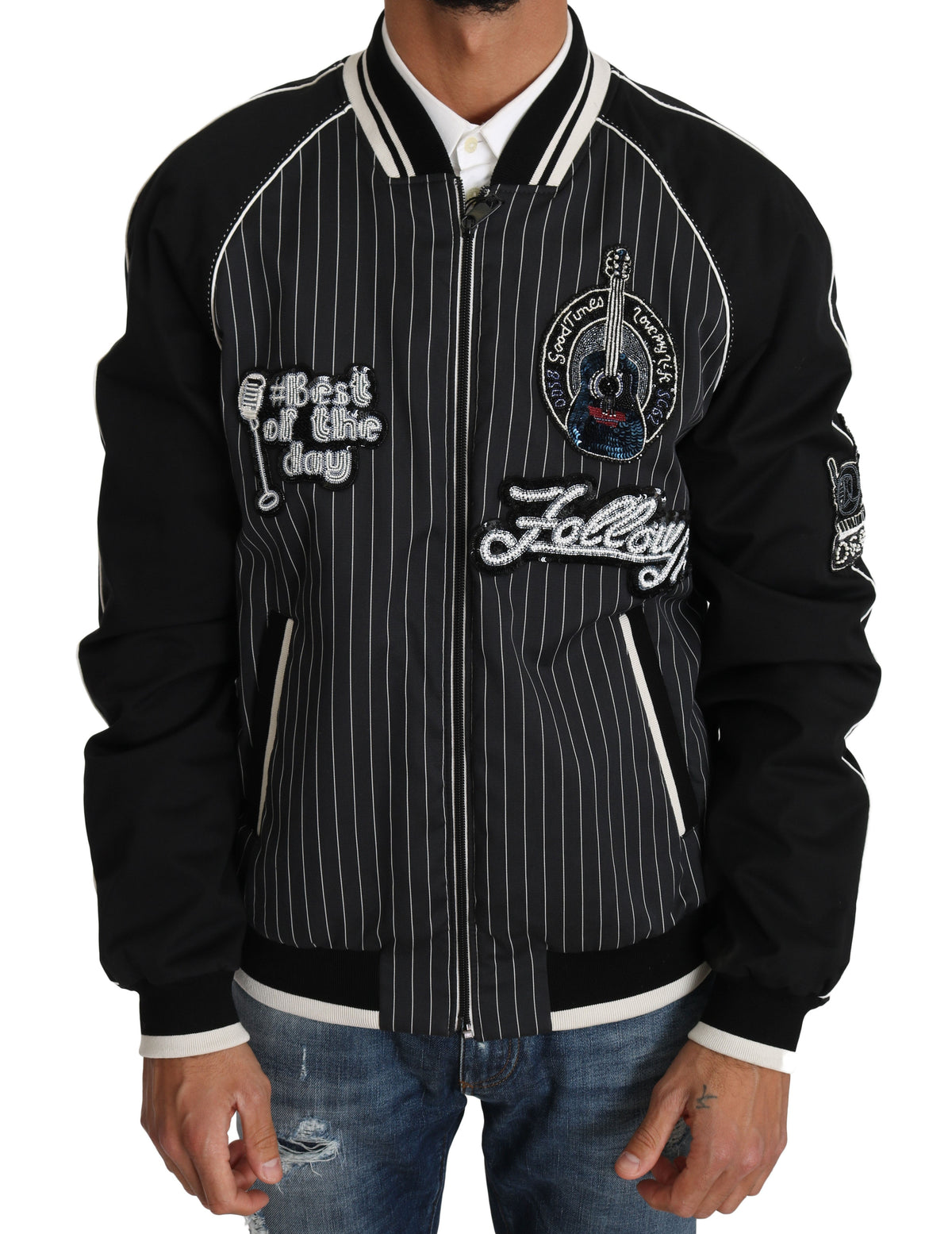 Dolce & Gabbana bombers for men in black, product view 1