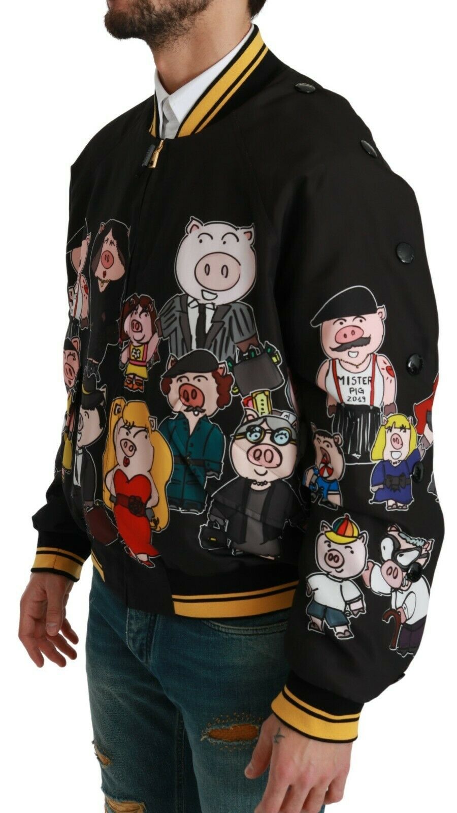 Dolce & Gabbana bombers for men in black, product view 3