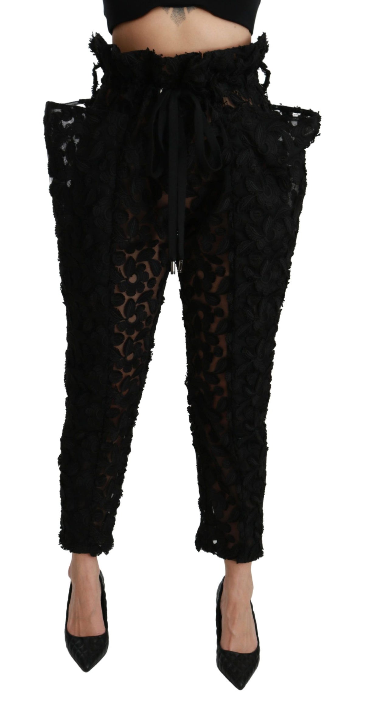Dolce & Gabbana casual pants for women in black, product view 1