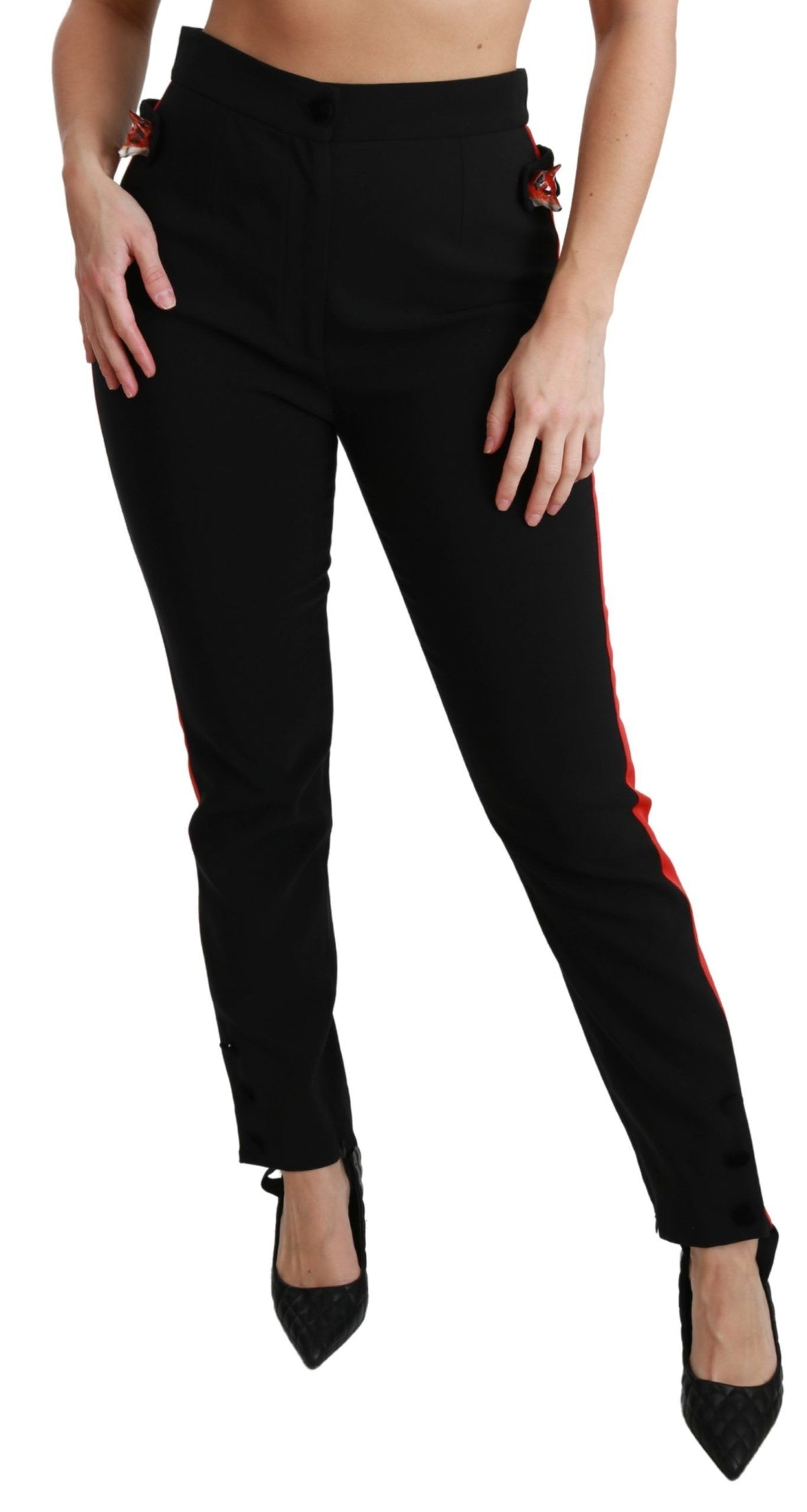 Dolce & Gabbana casual pants for women in black, product view 2