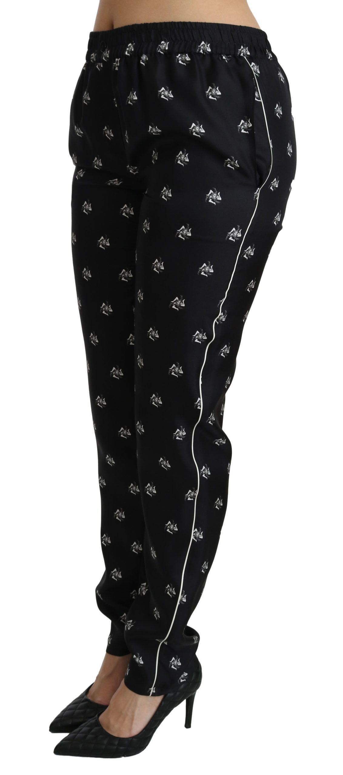 Dolce & Gabbana casual pants for women in black, product view 3