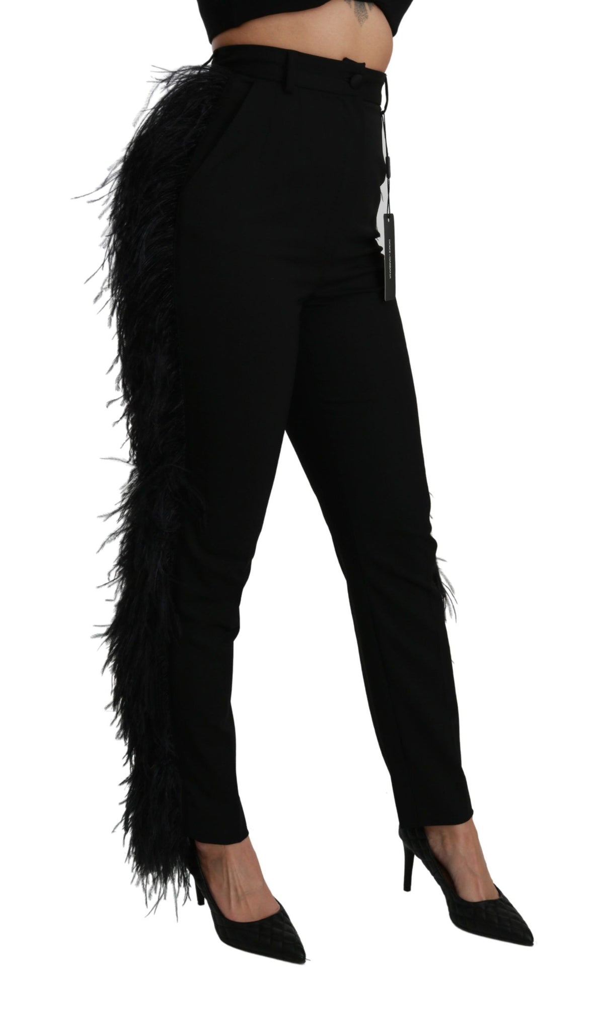 Dolce & Gabbana casual pants for women in black, product view 3