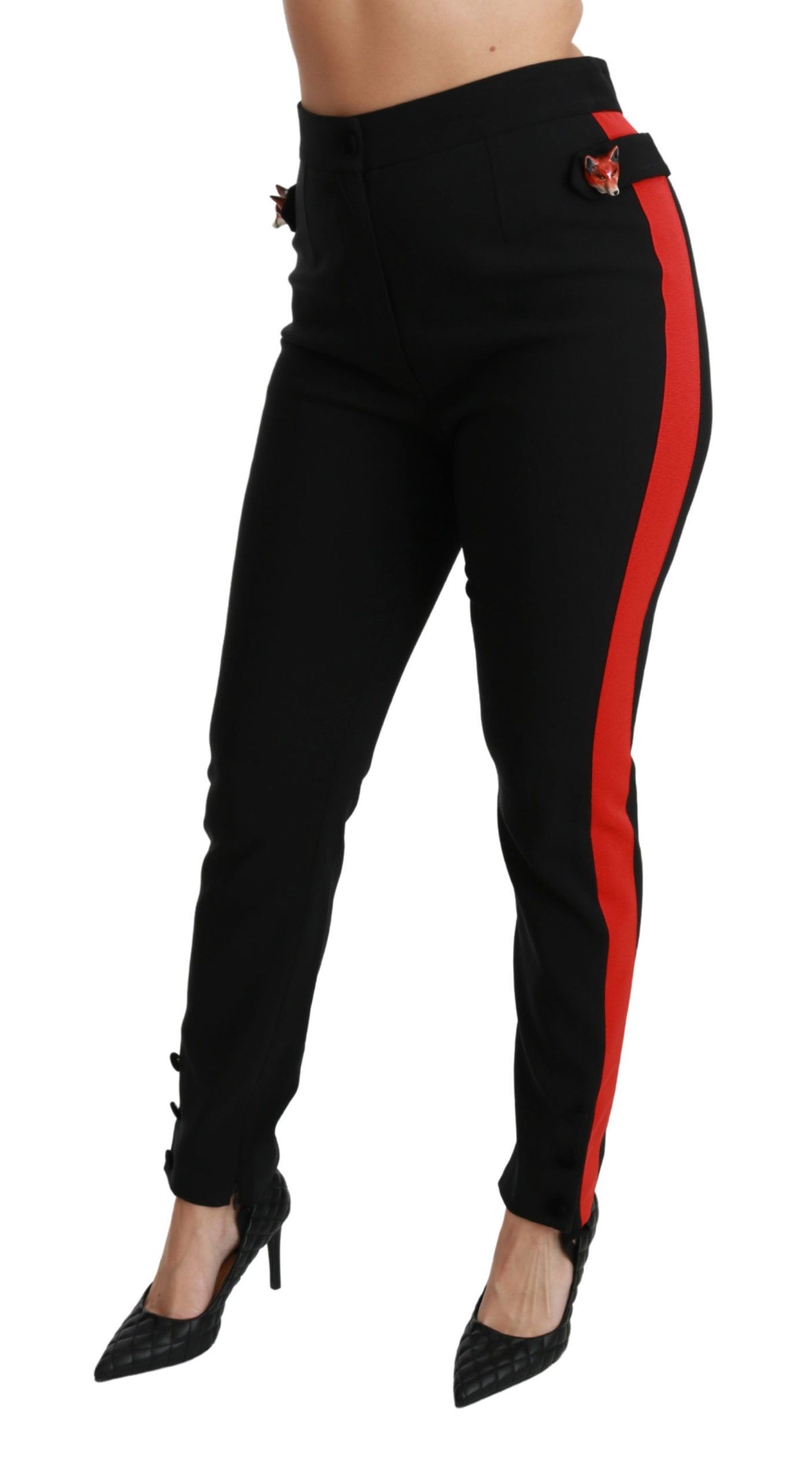 Dolce & Gabbana casual pants for women in black, product view 4