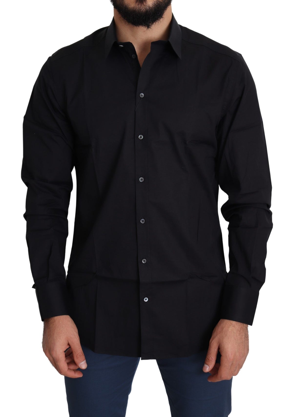 Dolce & Gabbana dress shirts for men in black, product view 1