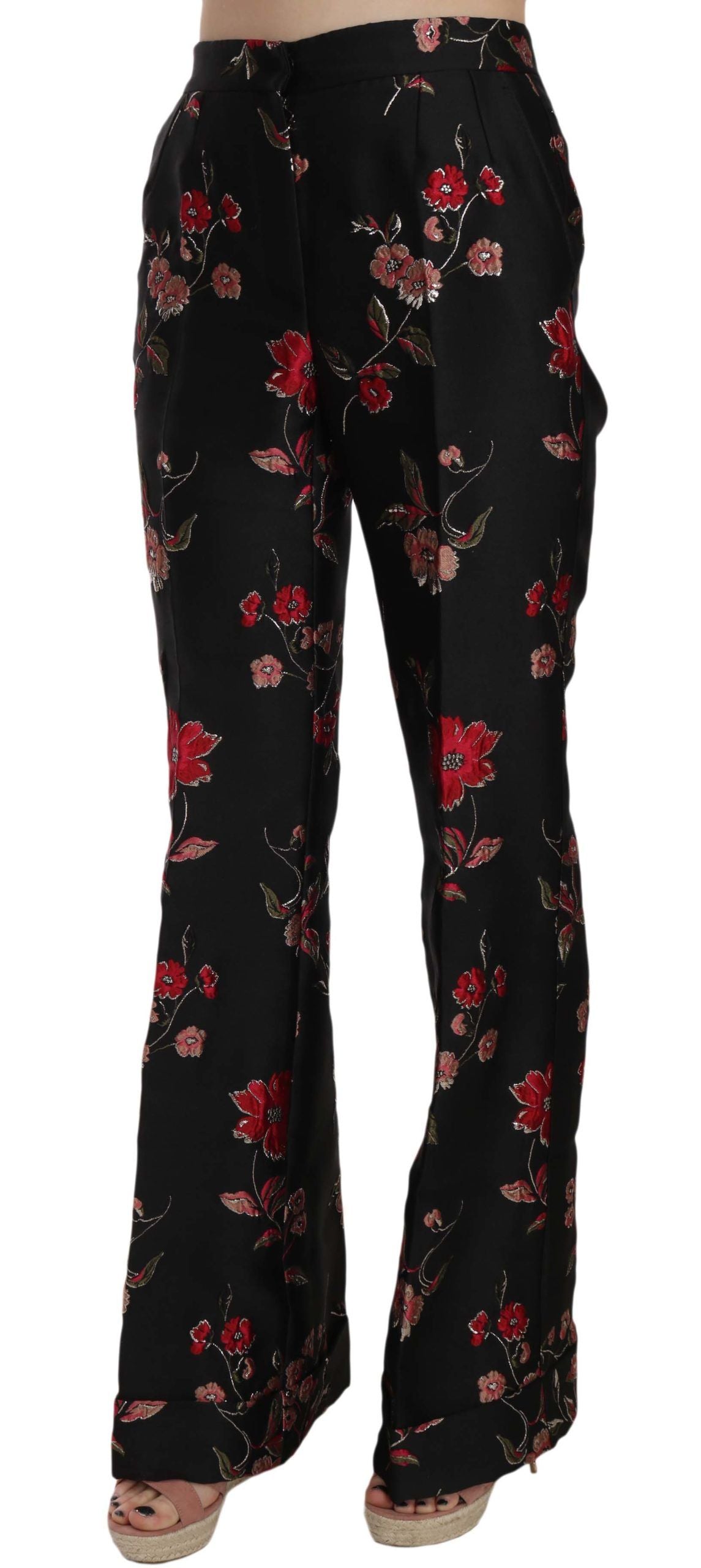 Dolce & Gabbana flared pants for women in black, product view 2