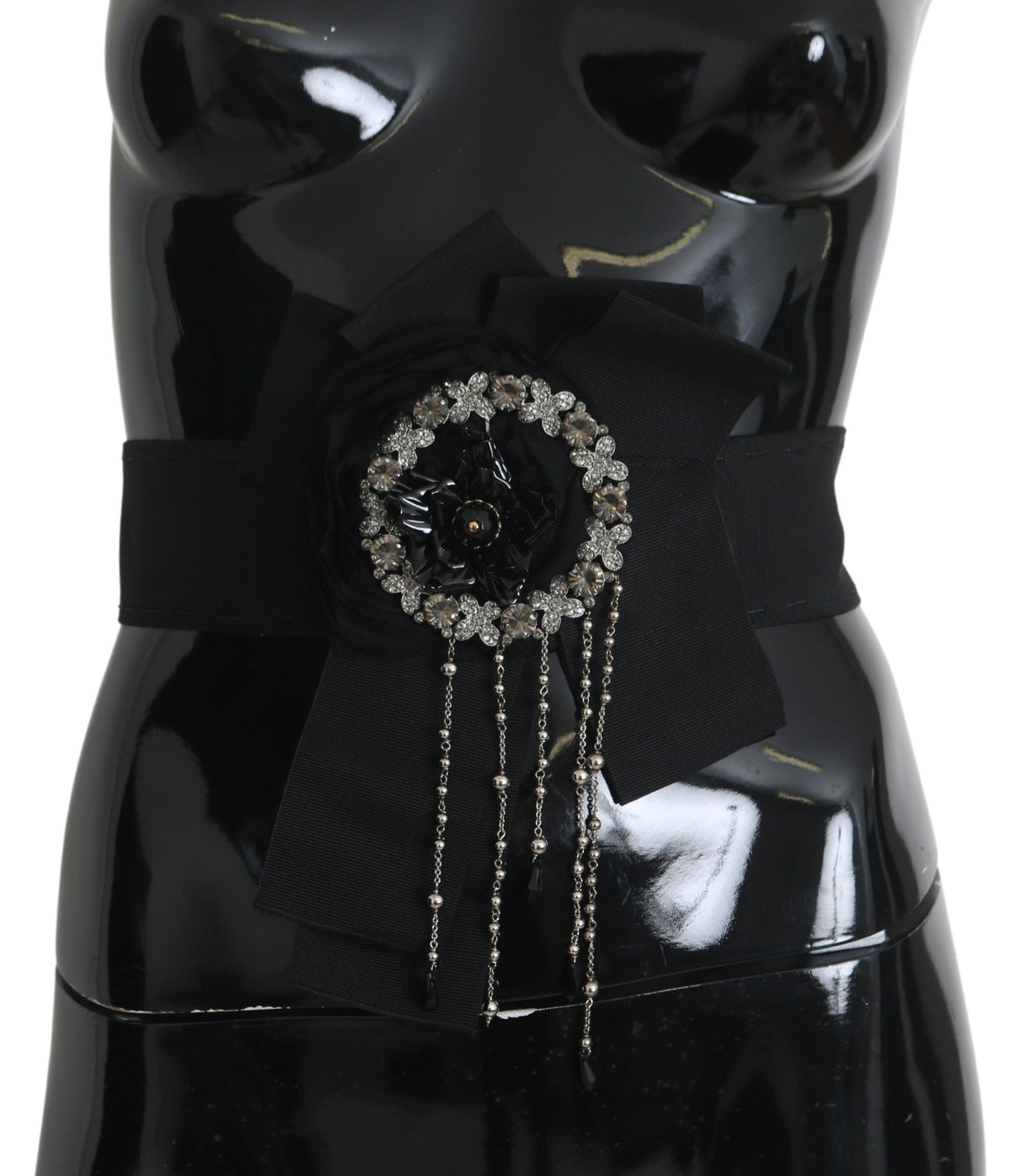 Dolce & Gabbana high-waist belts for women in black, product view 1